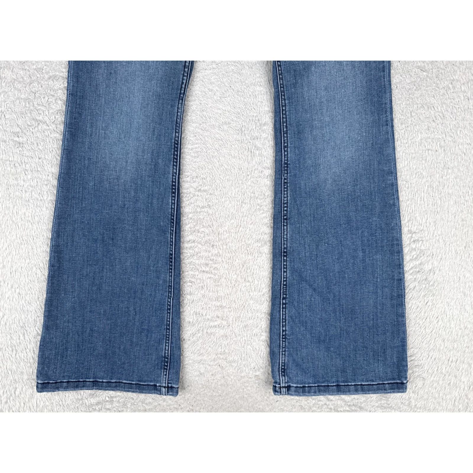 Denime &Denim Flare Jeans Womens 12 Blue Medium Wash High Rise Stretch Denim 32x32 Jeans Size 34" / US 12 / IT 48 - 2 Thumbnail