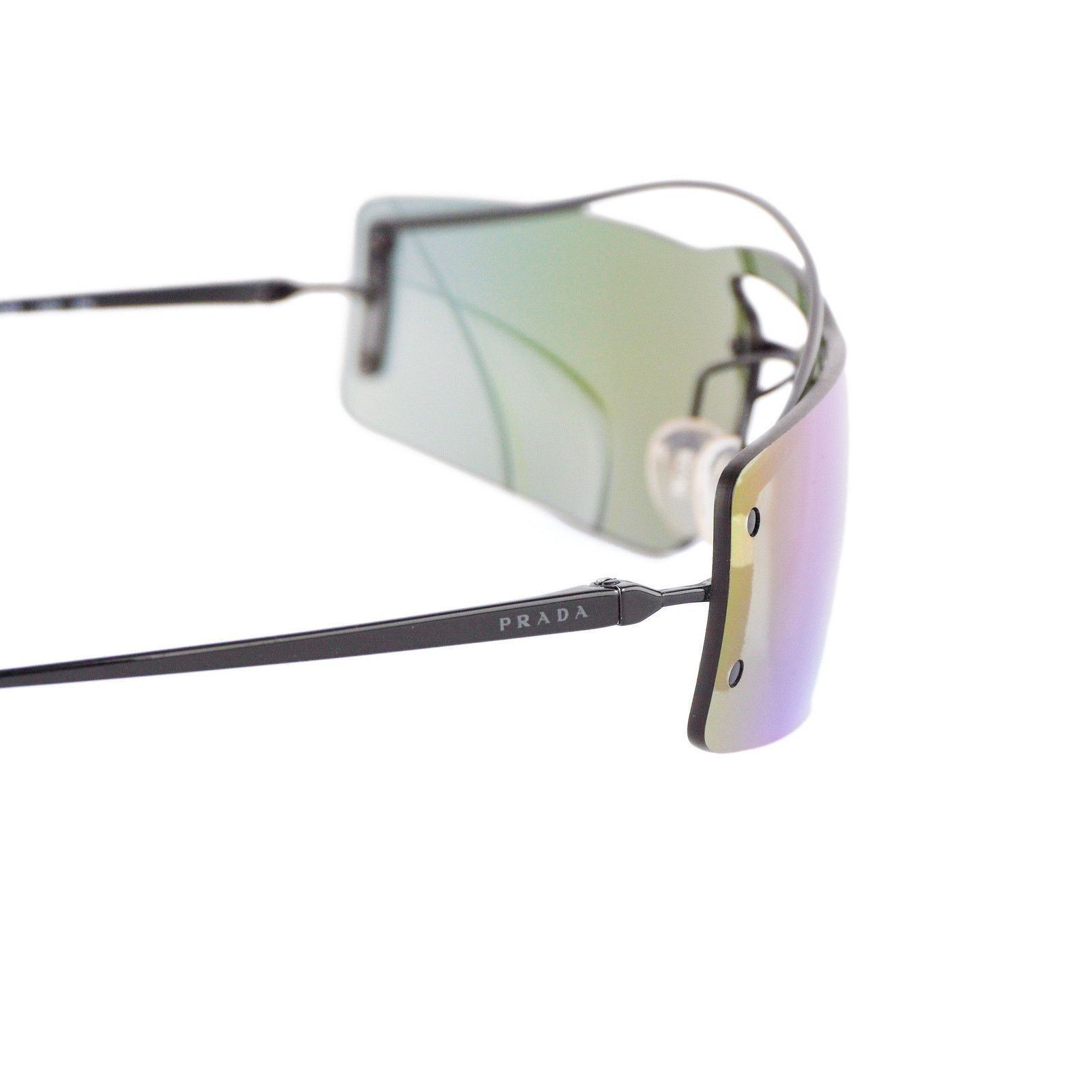 Prada Prada SPR 61V Silver Logo Gradient Lenses Rimless Sunglasses Size ONE SIZE - 7 Thumbnail