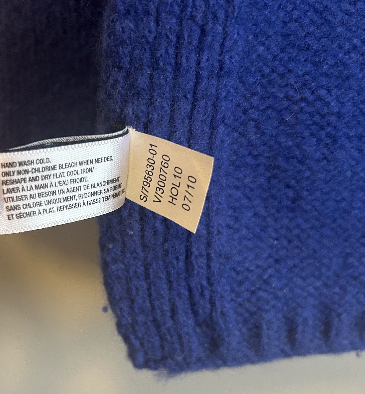 Gap Gap Men’s Blue & Dark Grey Winter Scarf - Lamb’s Wool Size ONE SIZE - 6 Thumbnail