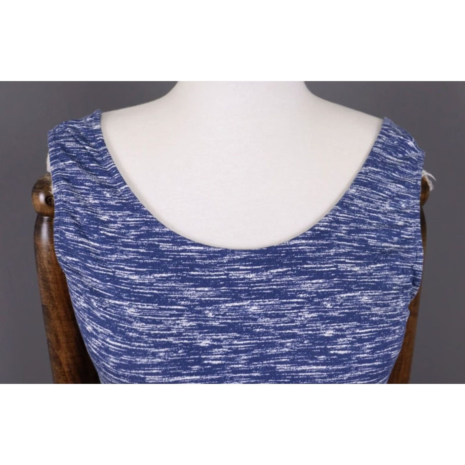 Vintage Elisa Cavaletti Sono Italiana Blue Printed Bodycon Sleeveless Long Dress L Womens Color Blue Size L Size L / US 10 / IT 46 - 4 Thumbnail