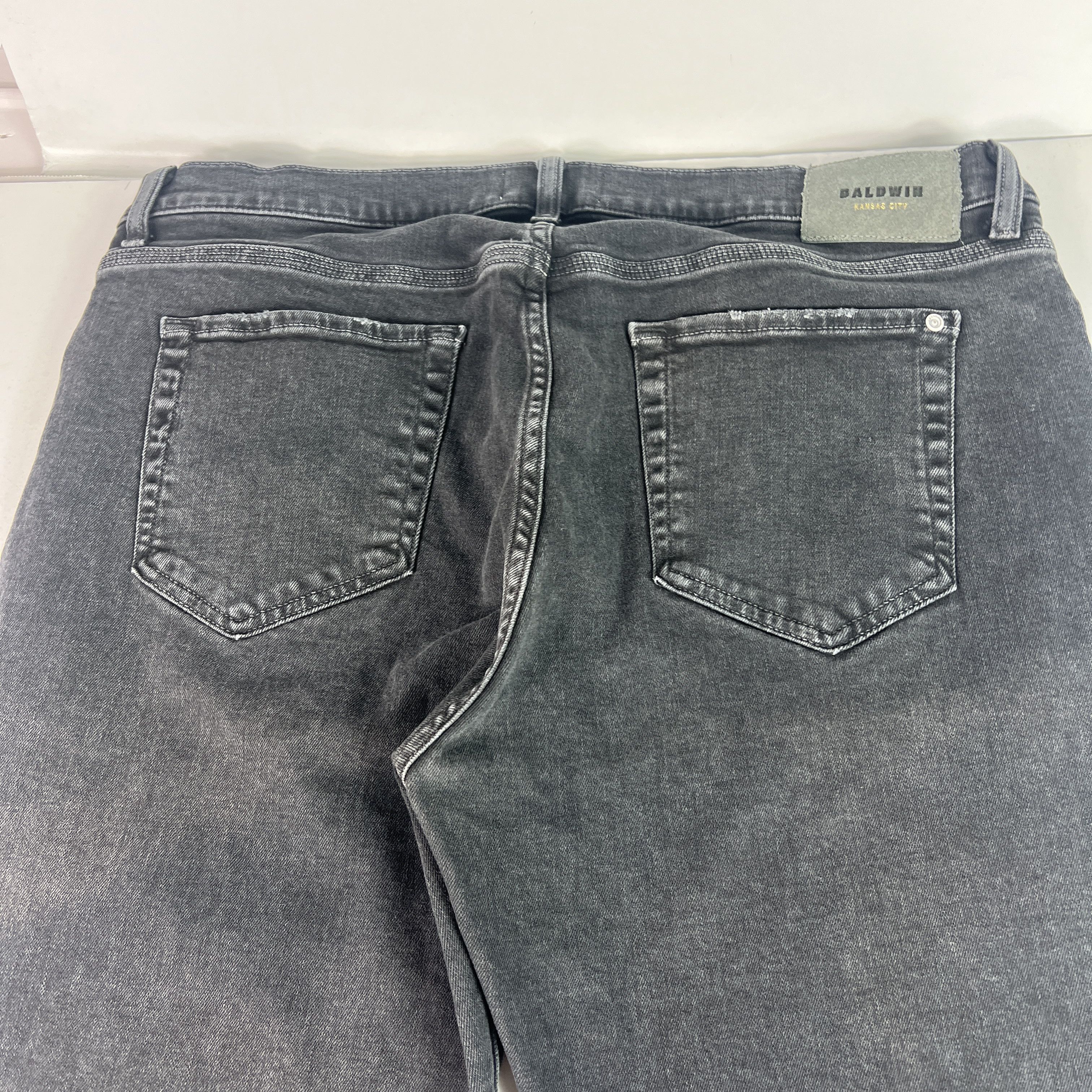 Baldwin Baldwin Jeans Henley Slim Straight Dark Grey Stretch Denim Size US 37 - 13 Thumbnail