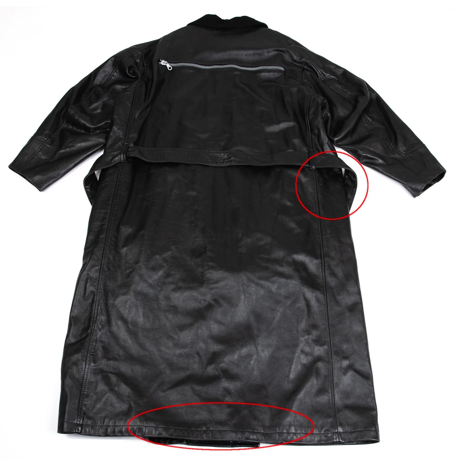 Yohji Yamamoto Yohji Yamamoto 6.1 Leather Belted Coat Size US L / EU 52-54 / 3 - 10 Thumbnail