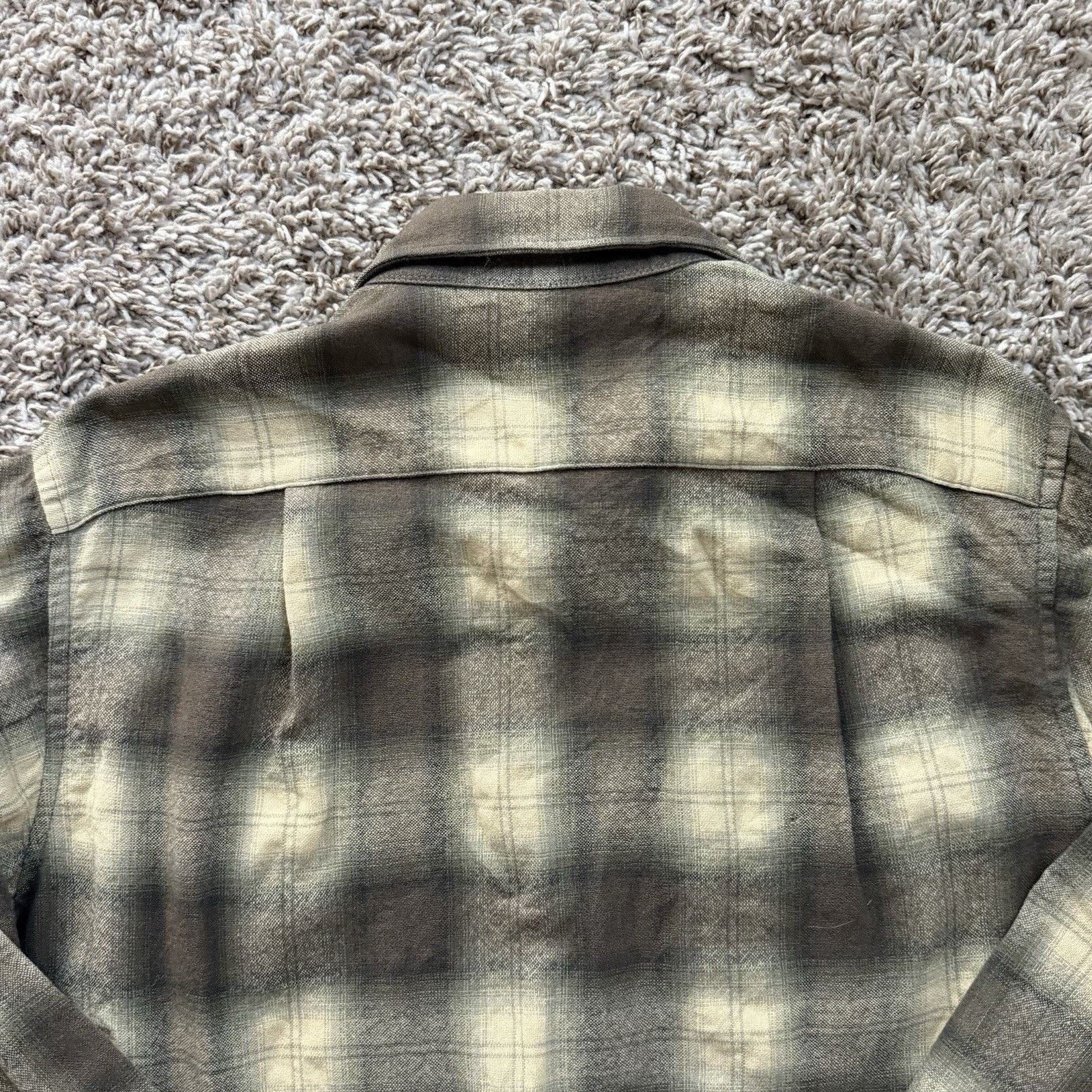 Pendleton × Vintage Vintage Pendleton Shadow Plaid Green Brown Wool Button Shirt Size US M / EU 48-50 / 2 - 7 Thumbnail