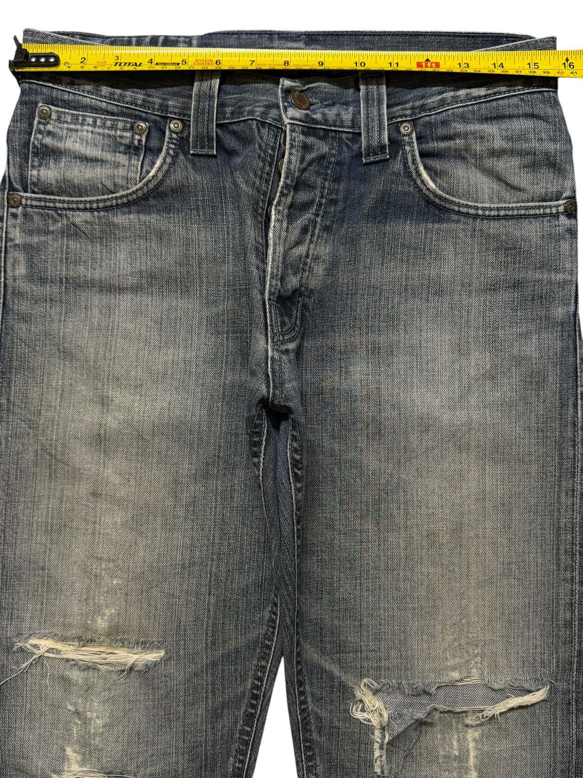 Nudie Jeans Vintage Y2K Nudie Italy Regular Ralf Faded Wash Distressed Size US 31 - 9 Thumbnail