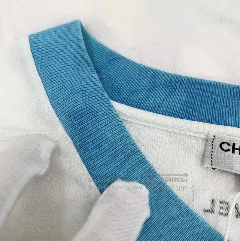 Chanel Chanel White Cotton Women's T-shirt with Graphic Print . Size L / US 10 / IT 46 - 7 Thumbnail