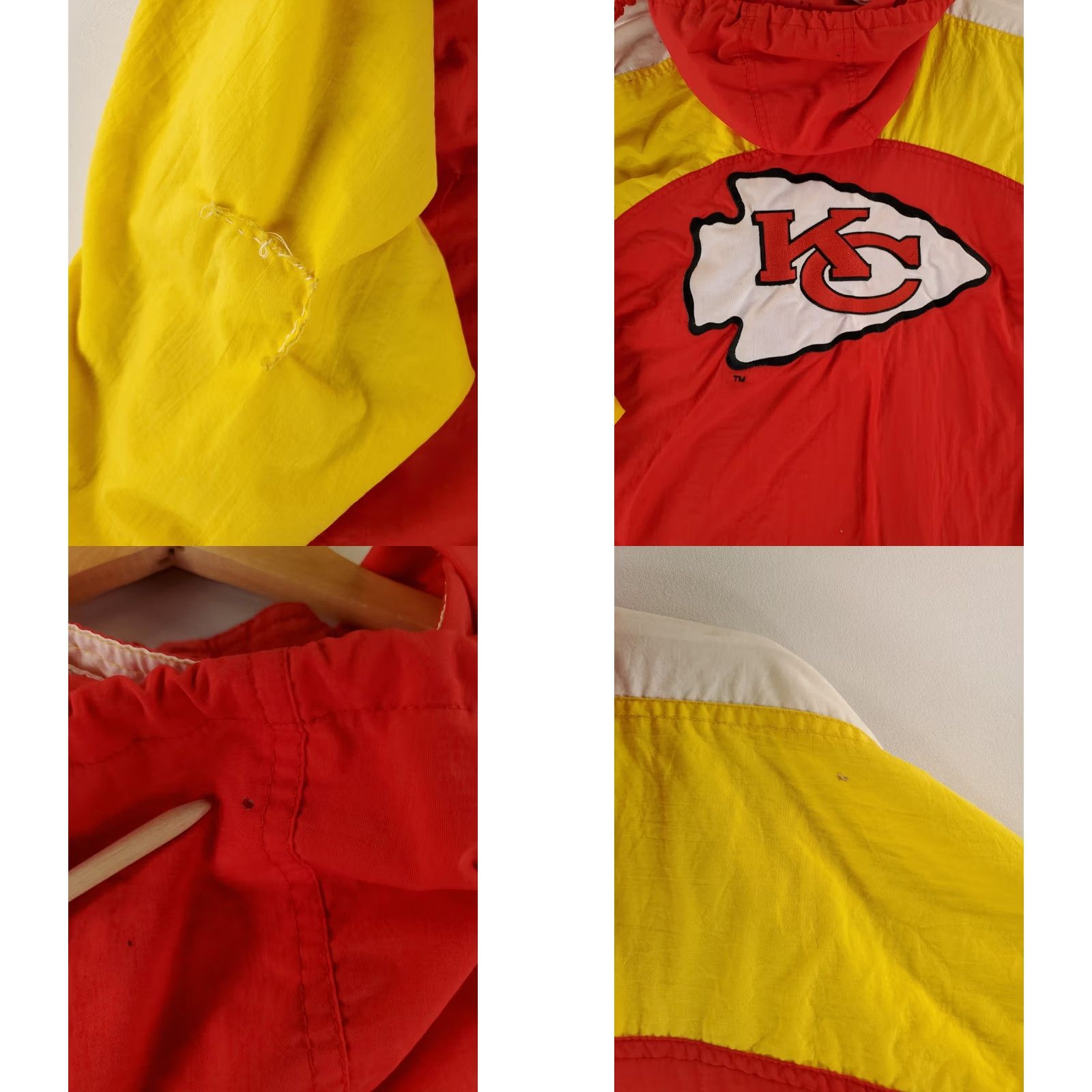 Vintage VINTAGE Apex One Jacket Kansas City Chiefs Windbreaker Red White Yellow Mens XL FLAWS Size US XL / EU 56 / 4 - 10 Thumbnail