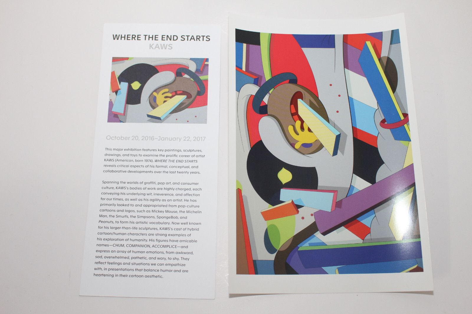 Kaws KAWS Where the End Starts Postcard + Museum Pamphlet Brochu Size ONE SIZE - 3 Thumbnail