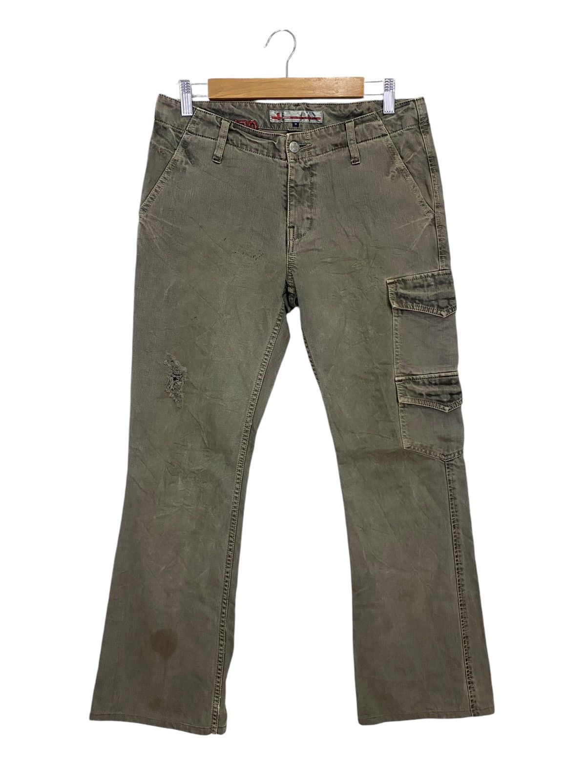 If Six Was Nine 🔥PUNK FASHION🔥Genoese flared pant multipocket distressed Size US 32 / EU 48 - 2 Thumbnail