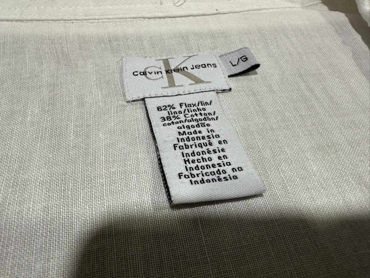 Calvin Klein 🔥Vintage Calvin Klein Linen Shirt Oversized Double Pockets Size US L / EU 52-54 / 3 - 4 Thumbnail