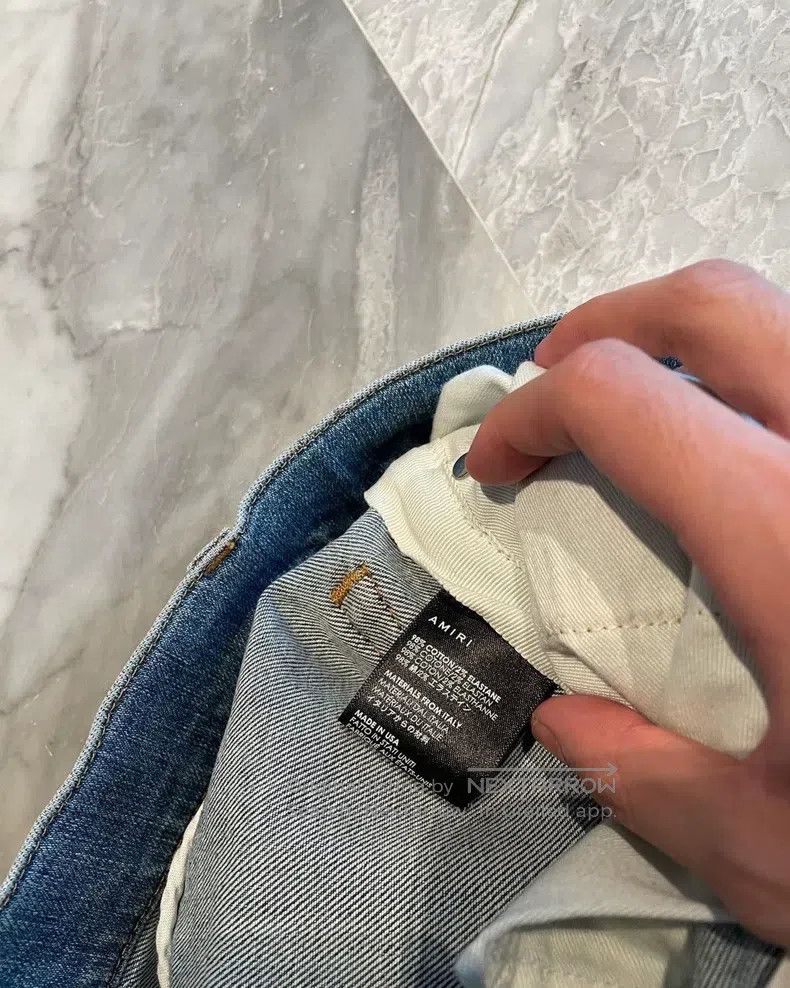 Amiri Amiri Size 32 Blue patchwork Thrash jeans Size US 32 / EU 48 - 4 Thumbnail