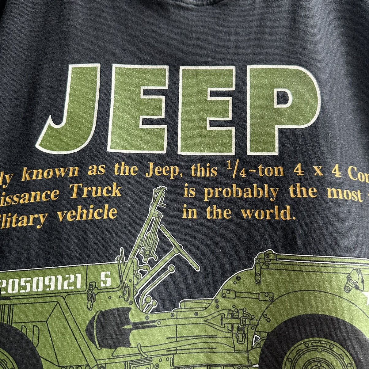 Jeep × Vintage VINTAGE 90s JEEP AMERICAN MILITARY CAR TEE Size US S / EU 44-46 / 1 - 4 Thumbnail