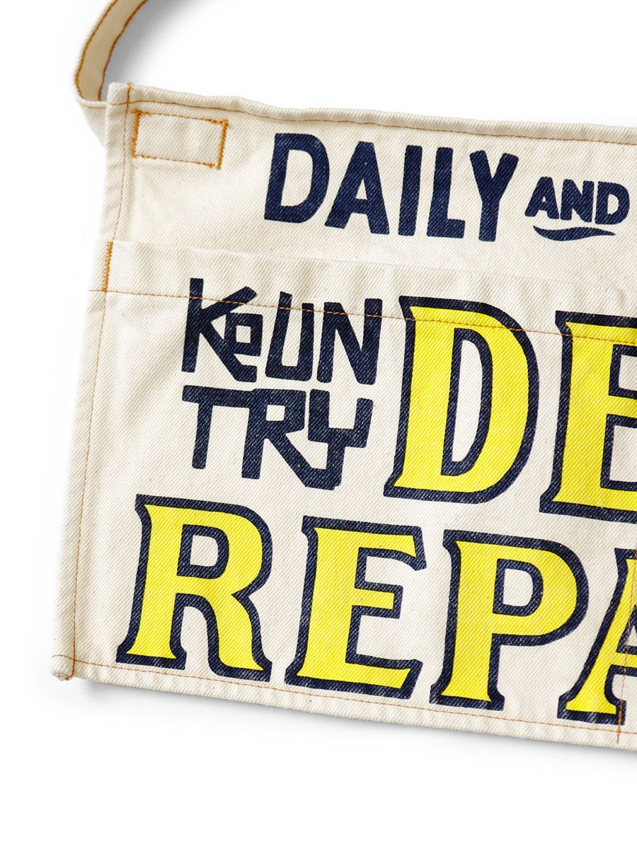 Kapital Kapital 14oz white denim advertising apron DENIM REPAIRS Size ONE SIZE - 4 Thumbnail