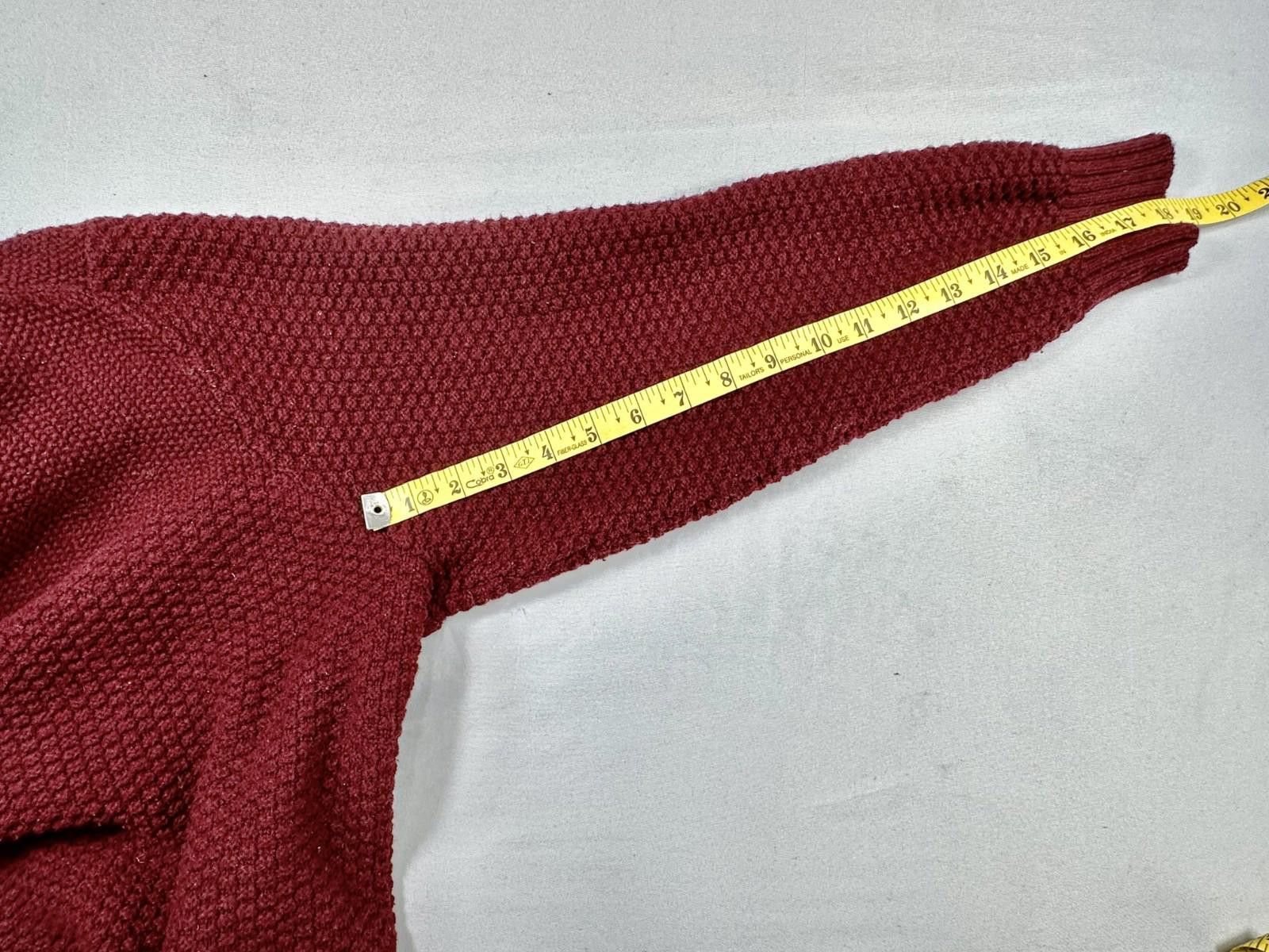 Lands' End Lands End Men 2XL Red 1/4 Button Heavy Knit Pullover Sweater Size US XXL / EU 58 / 5 - 7 Thumbnail