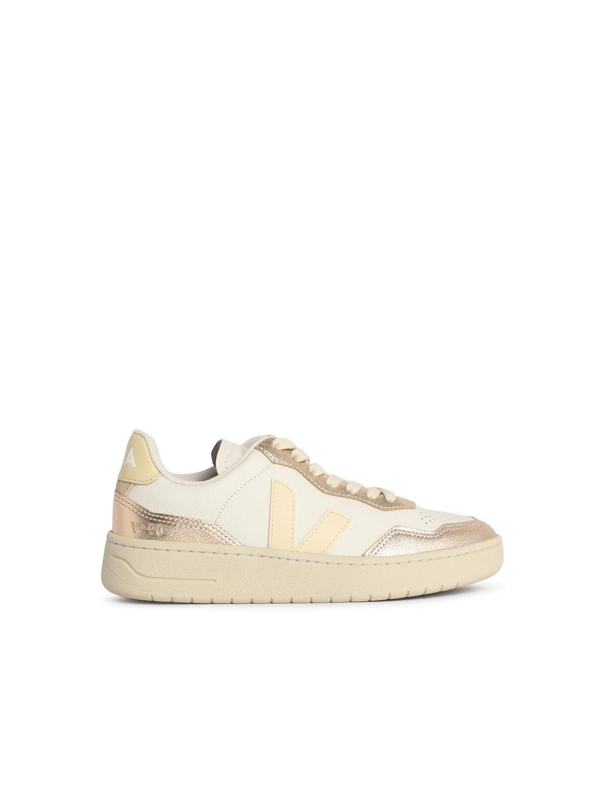VEJA 'V90' White Leather Sneakers