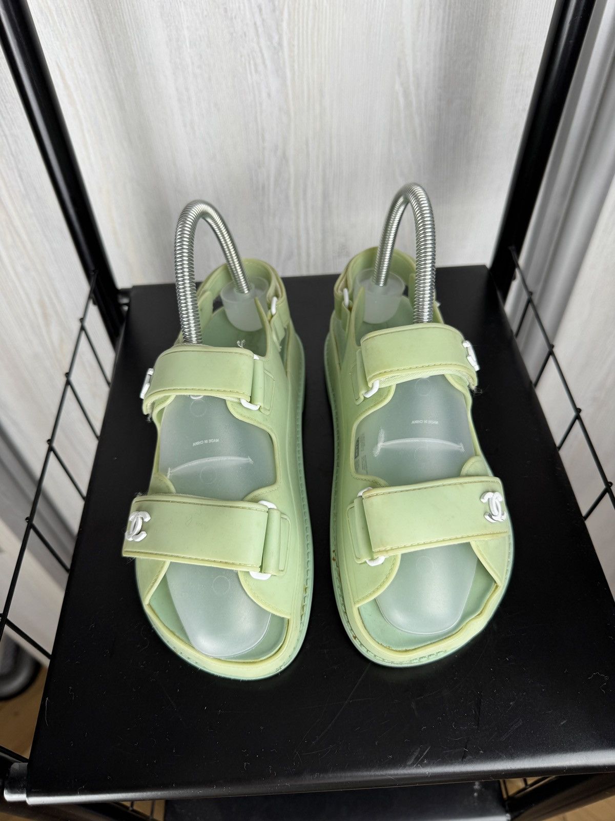 Chanel Chanel "Dad" Sandals Green Premium Size US 7 / IT 37 - 7 Thumbnail