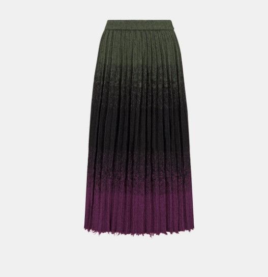 Dior o1w1db10225 Pleated Skirt in Gradient Pink & Purple Size 28" / US 6 / IT 42 - 1 Thumbnail