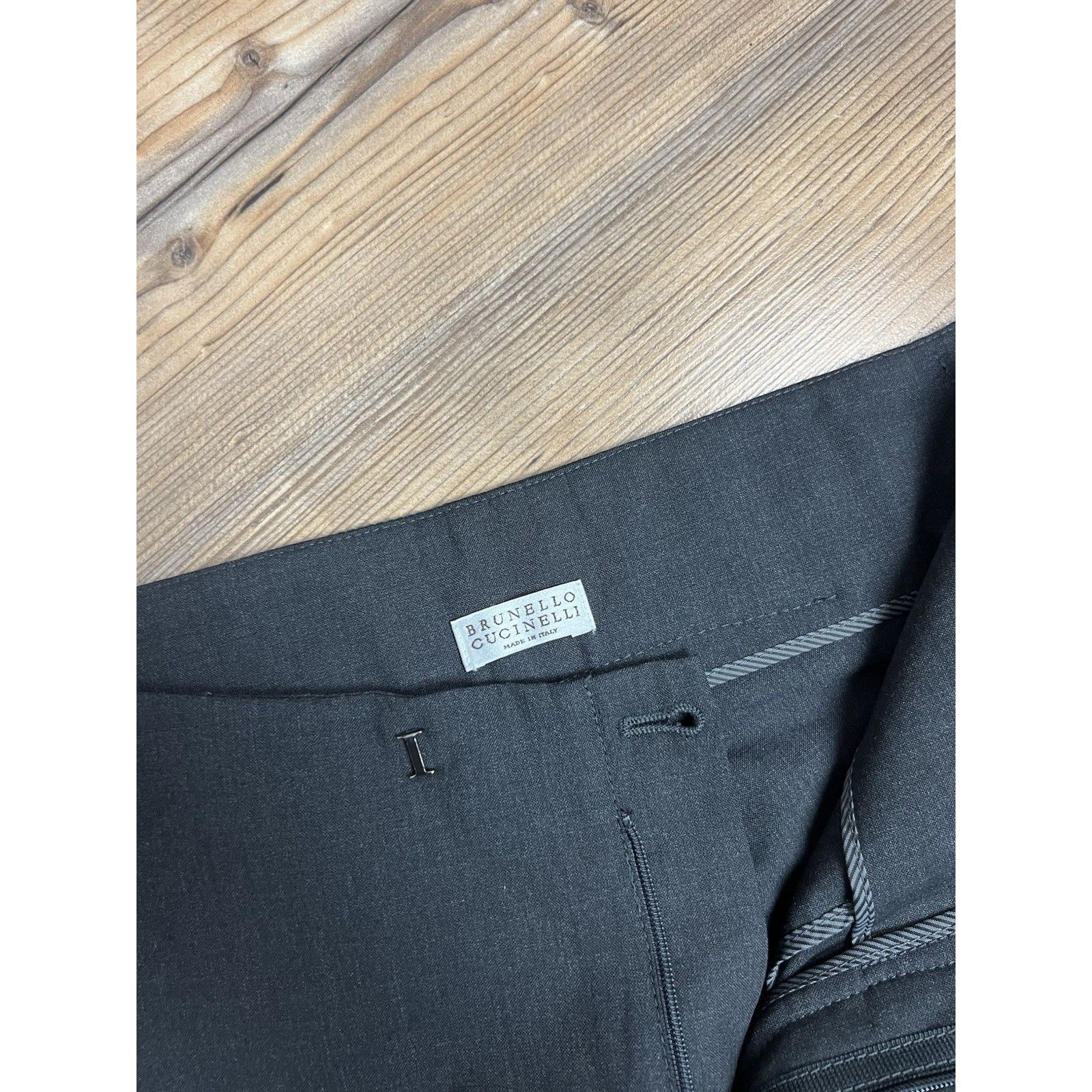 Brunello Cucinelli MINT! Brunello Cucinelli Gray Moto Byker Style Wool Pants Si Size 28" / US 6 / IT 42 - 10 Thumbnail