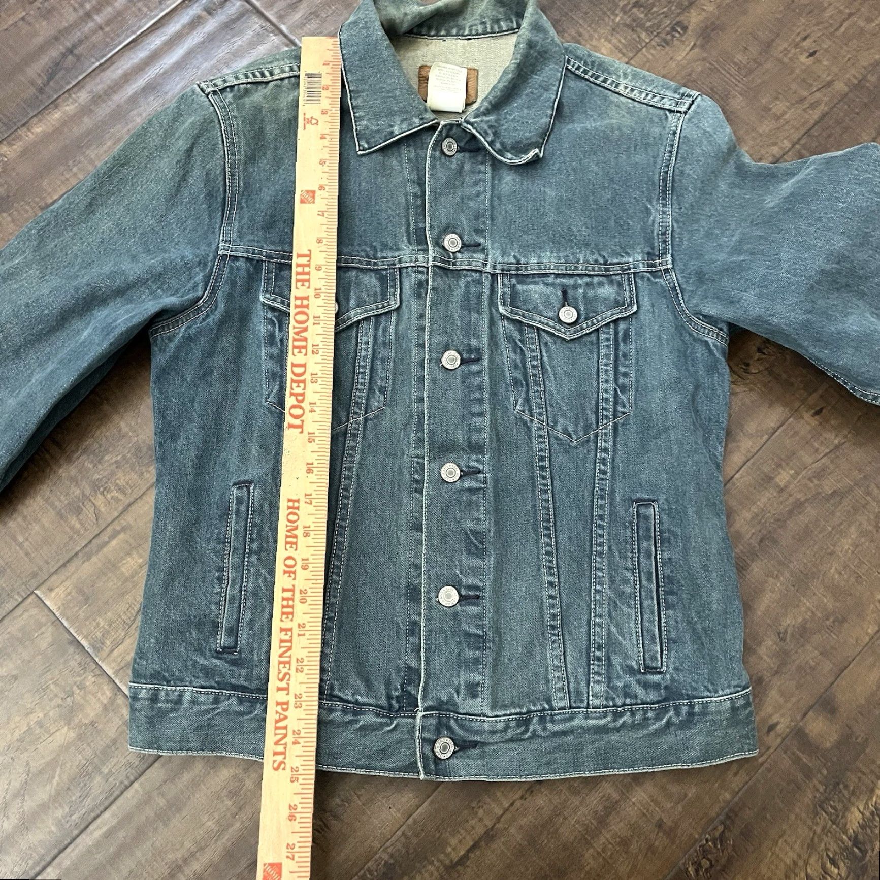 Gap VINTAGE Gap 1969 Denim Jean Jacket Mens Medium Western Trucker Style Cotton M Blue Size US 31 - 5 Thumbnail