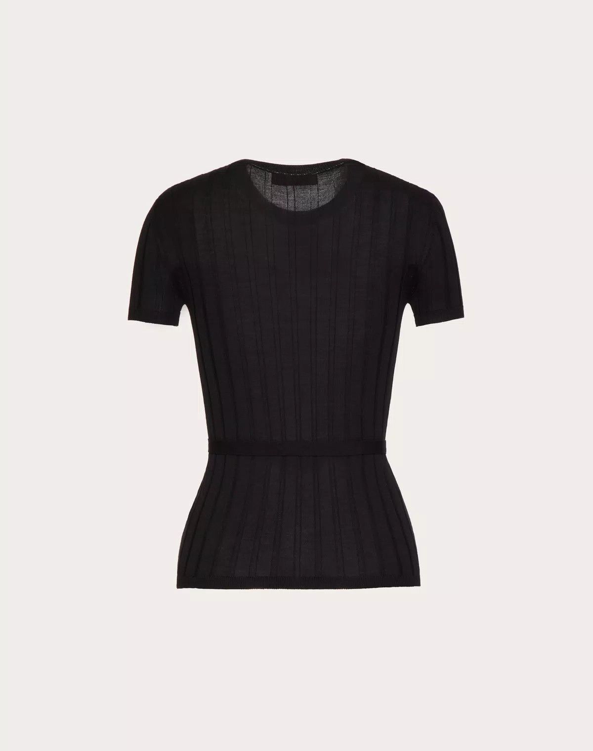 Valentino o1s1wg110426 Wool Jumper Vlogo Signature Belt Detail Nero Size XXS / US 00 / IT 34 - 3 Thumbnail