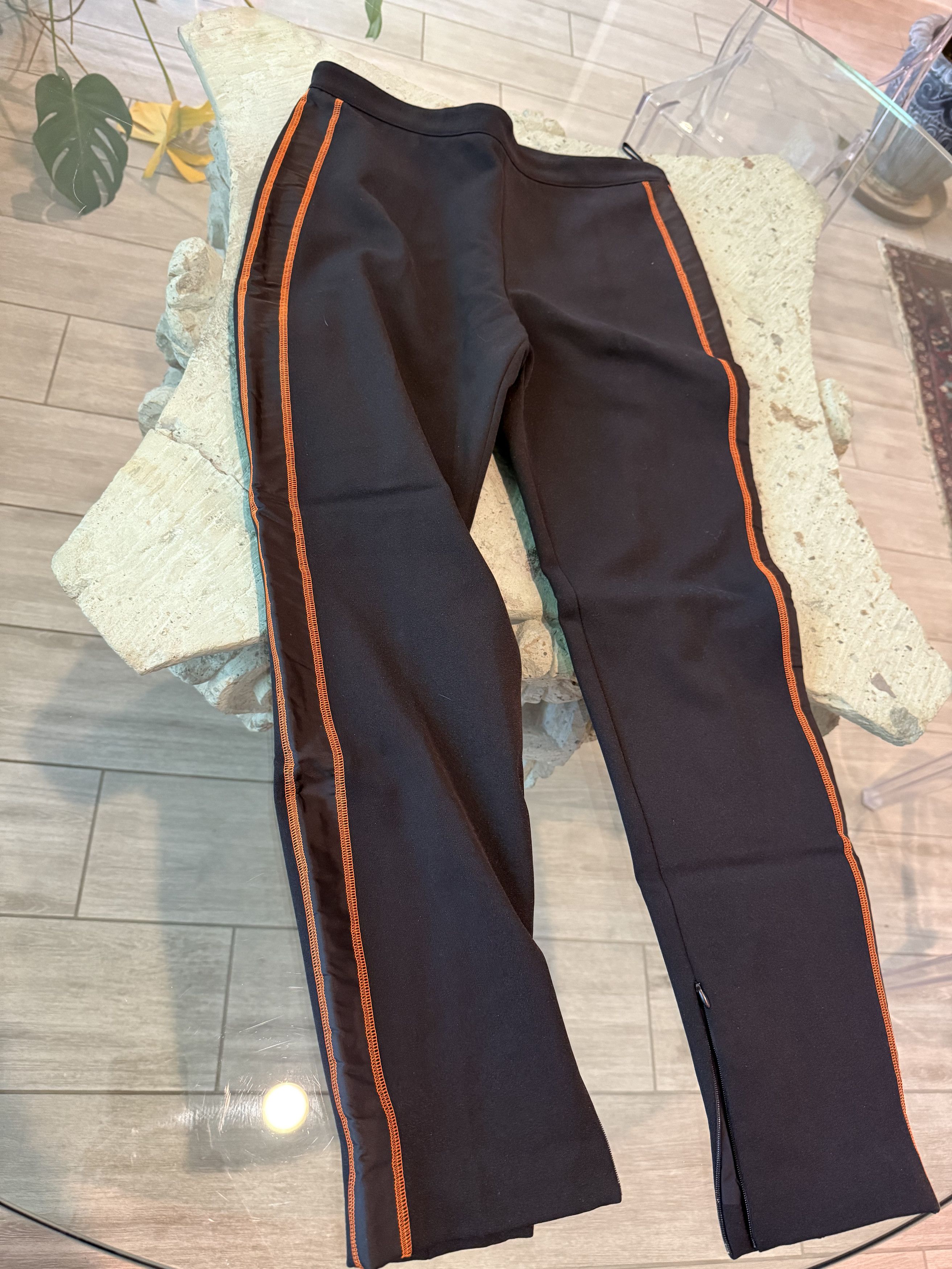 Prada Prada Black/Orange Stitching Dress Pants Size US 28 / EU 44 - 6 Thumbnail