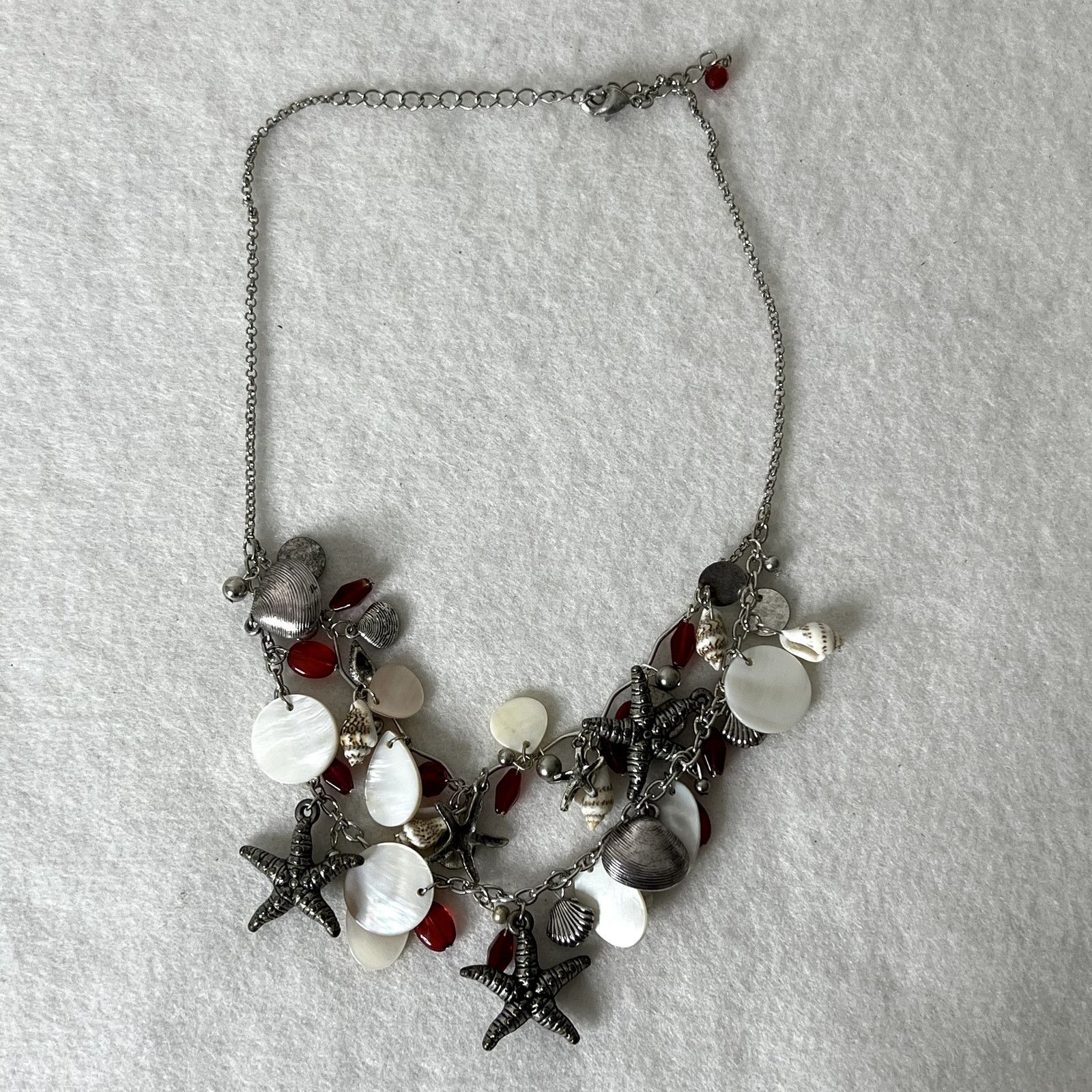 Other Beach Themed Silver Charm Statement Necklace Size ONE SIZE - 4 Thumbnail