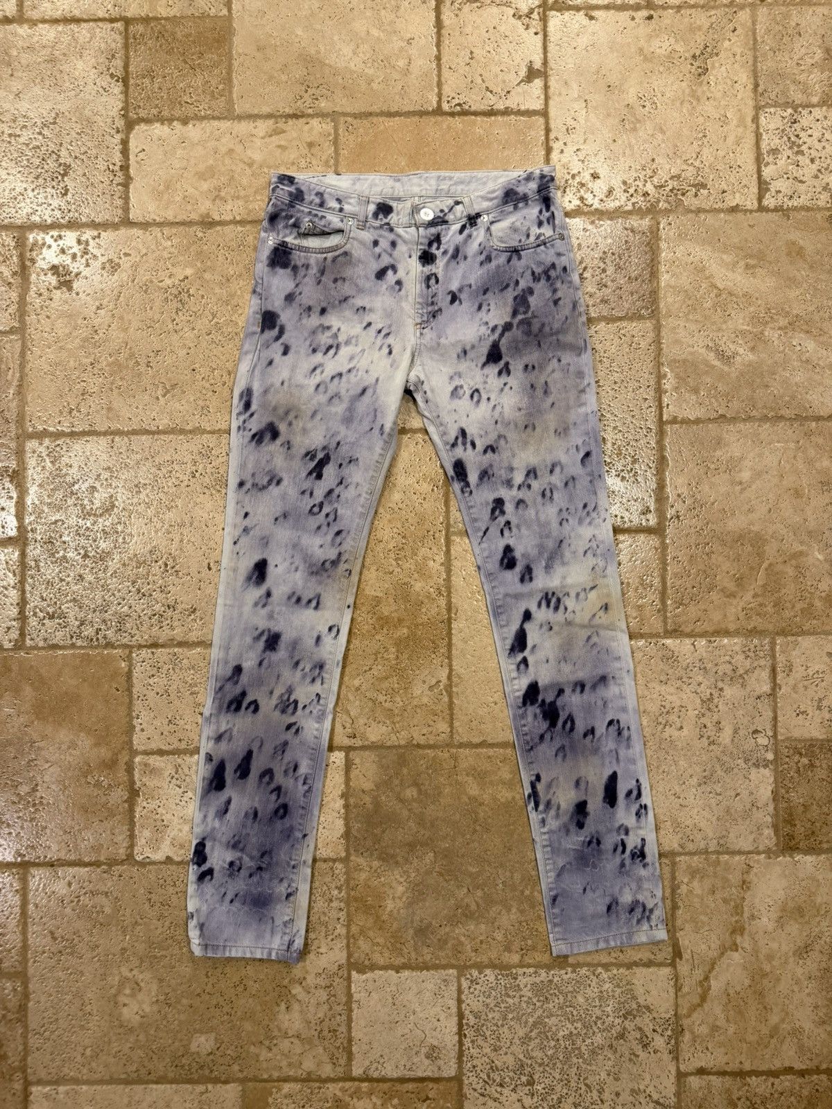 Maison Margiela Maison Margiela Ink / Paint Splatter Purple Denim Jeans Size US 32 / EU 48 - 1 Thumbnail