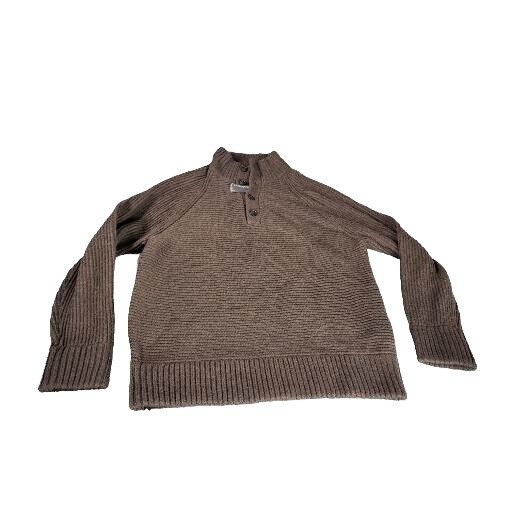 Banana Republic Banana Republic Wool Pullover Sweater Men Sz L Brown 1/4 But Size US L / EU 52-54 / 3 - 1 Thumbnail
