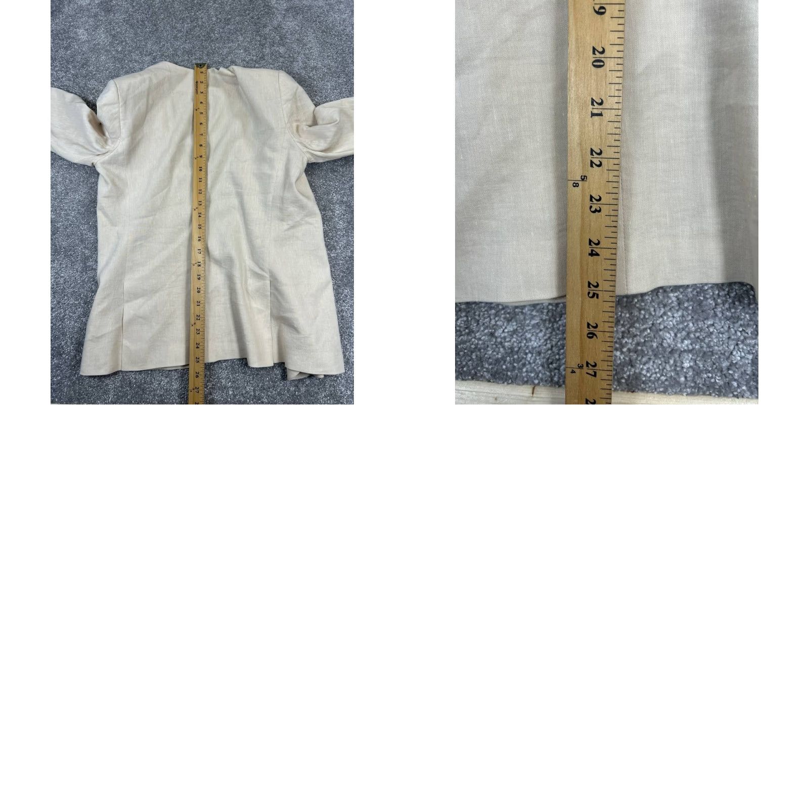 Theory Theory Jacket Womens 12 Beige Wool Blend Open Front Sports Coat Size XL / US 12-14 / IT 48-50 - 8 Thumbnail