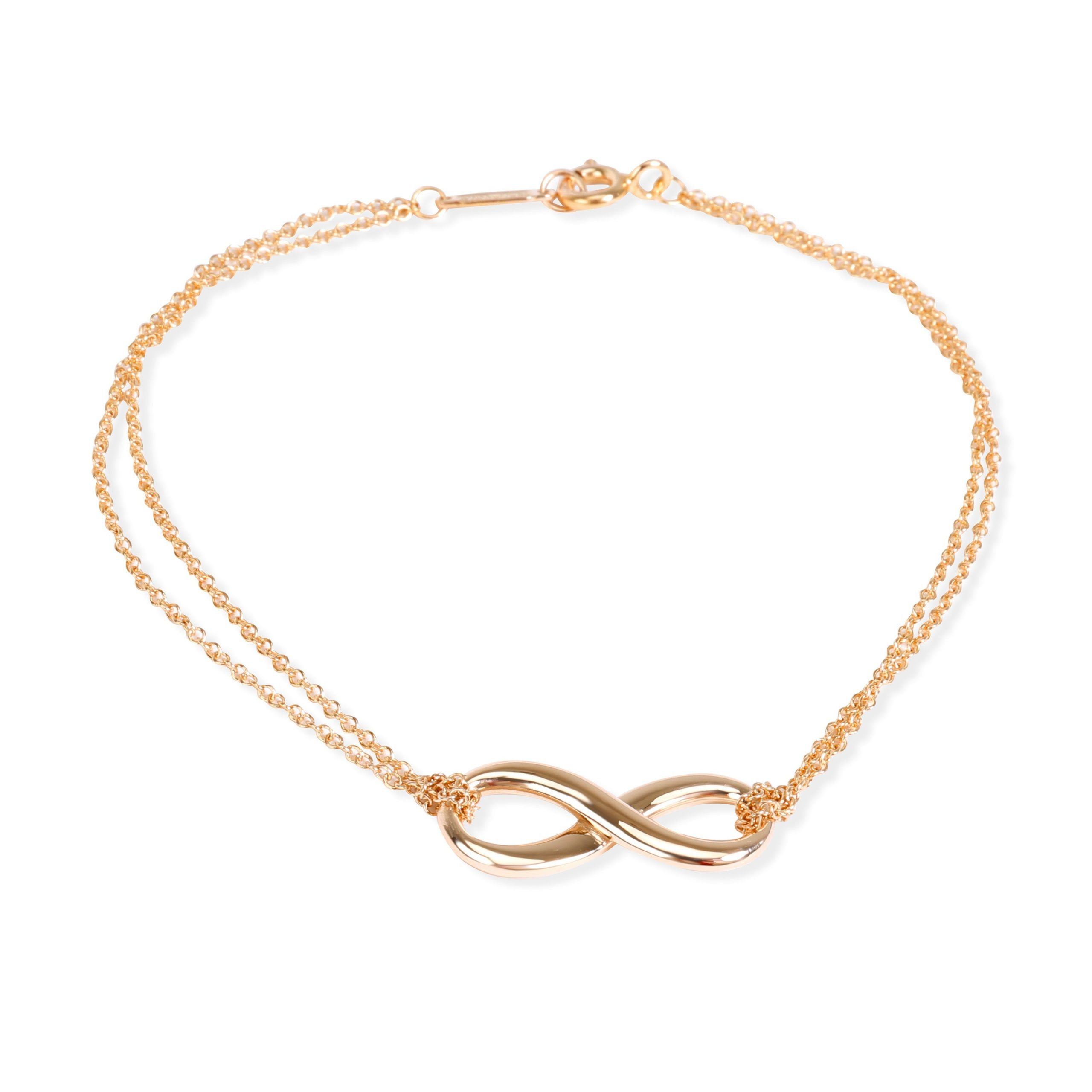 image of Tiffany Co Tiffany & Co. Infinity Bracelet In 18K Rose Gold, Women's