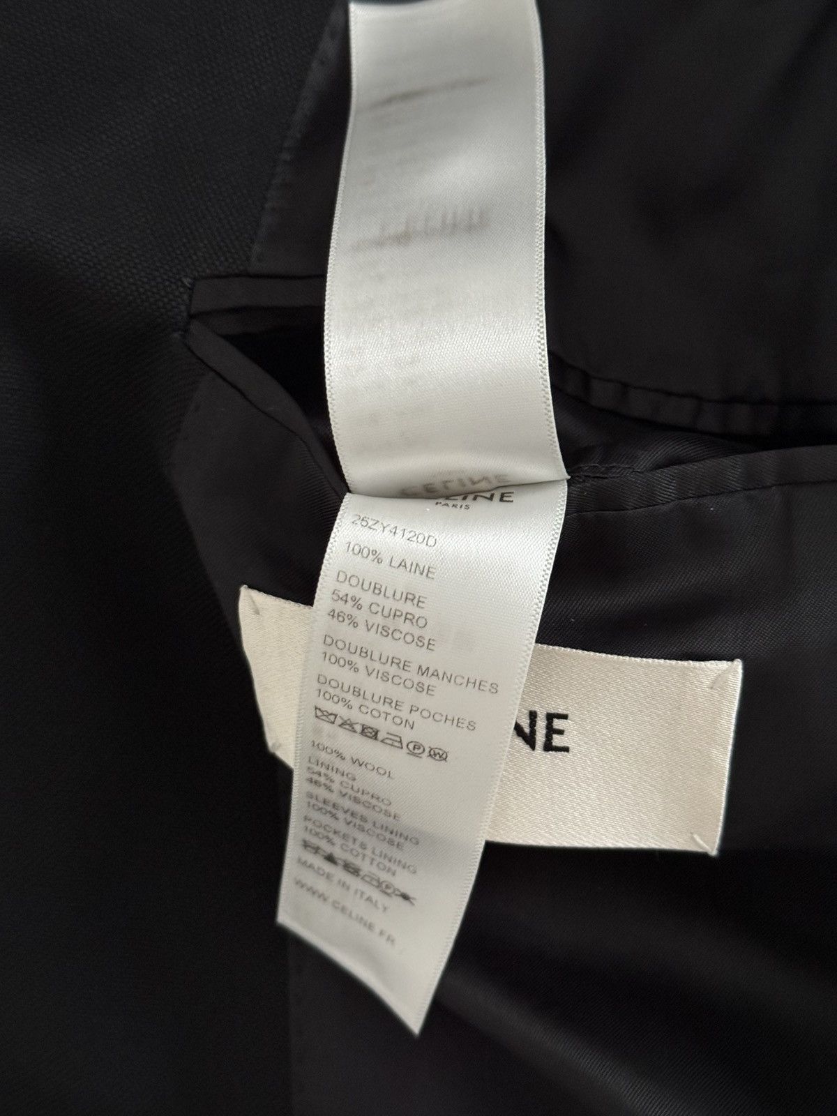 Celine Celine black wool blazer Size 44R - 10 Thumbnail