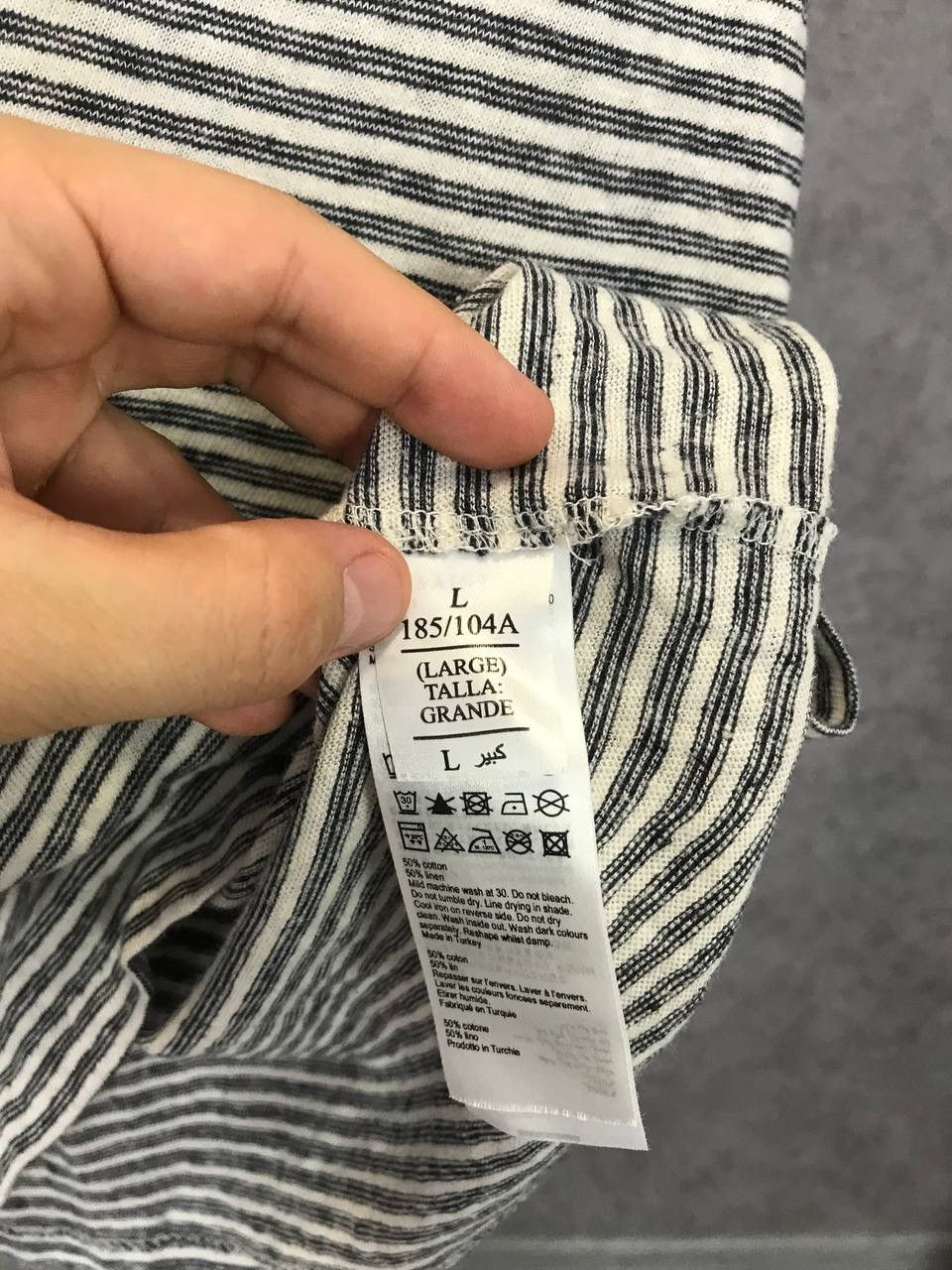 Designer Allsaints designer striped oversized tee Size US L / EU 52-54 / 3 - 4 Thumbnail