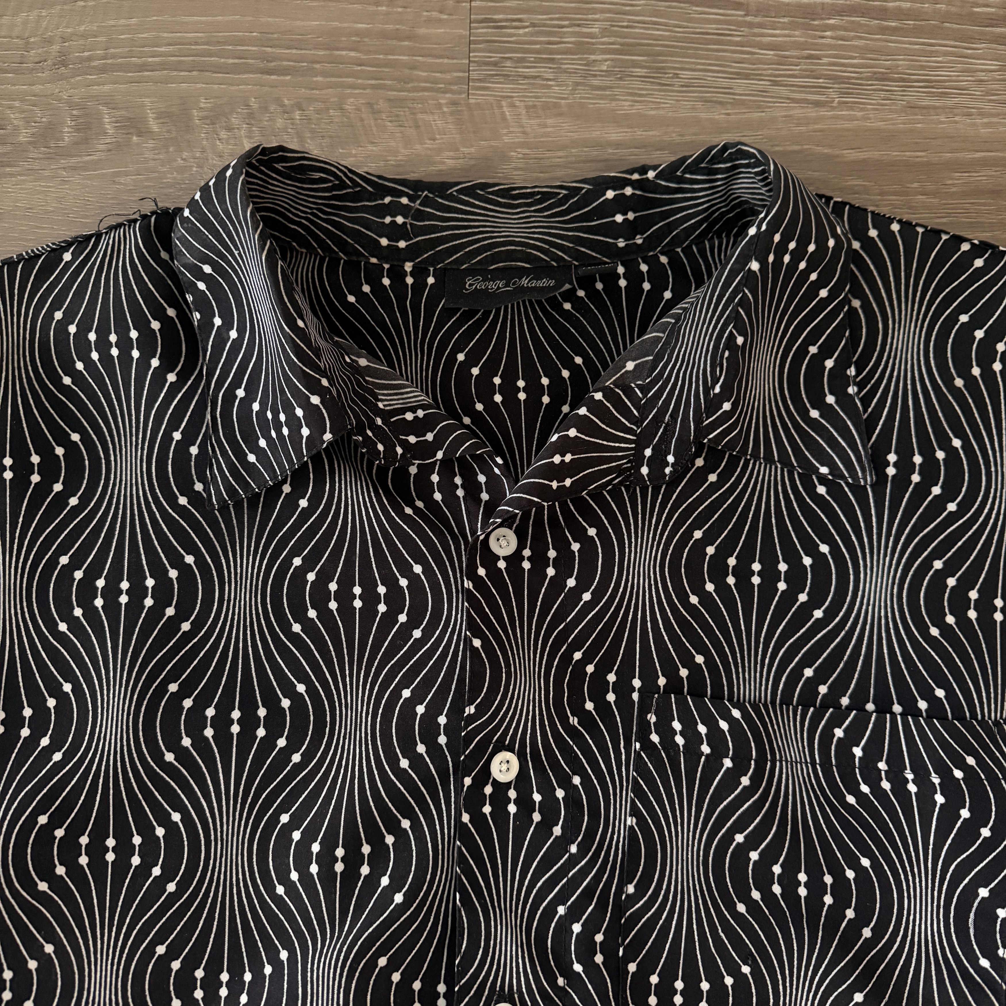 Vintage George Martin Patterned Short Sleeve Button Down Size US XL / EU 56 / 4 - 3 Thumbnail