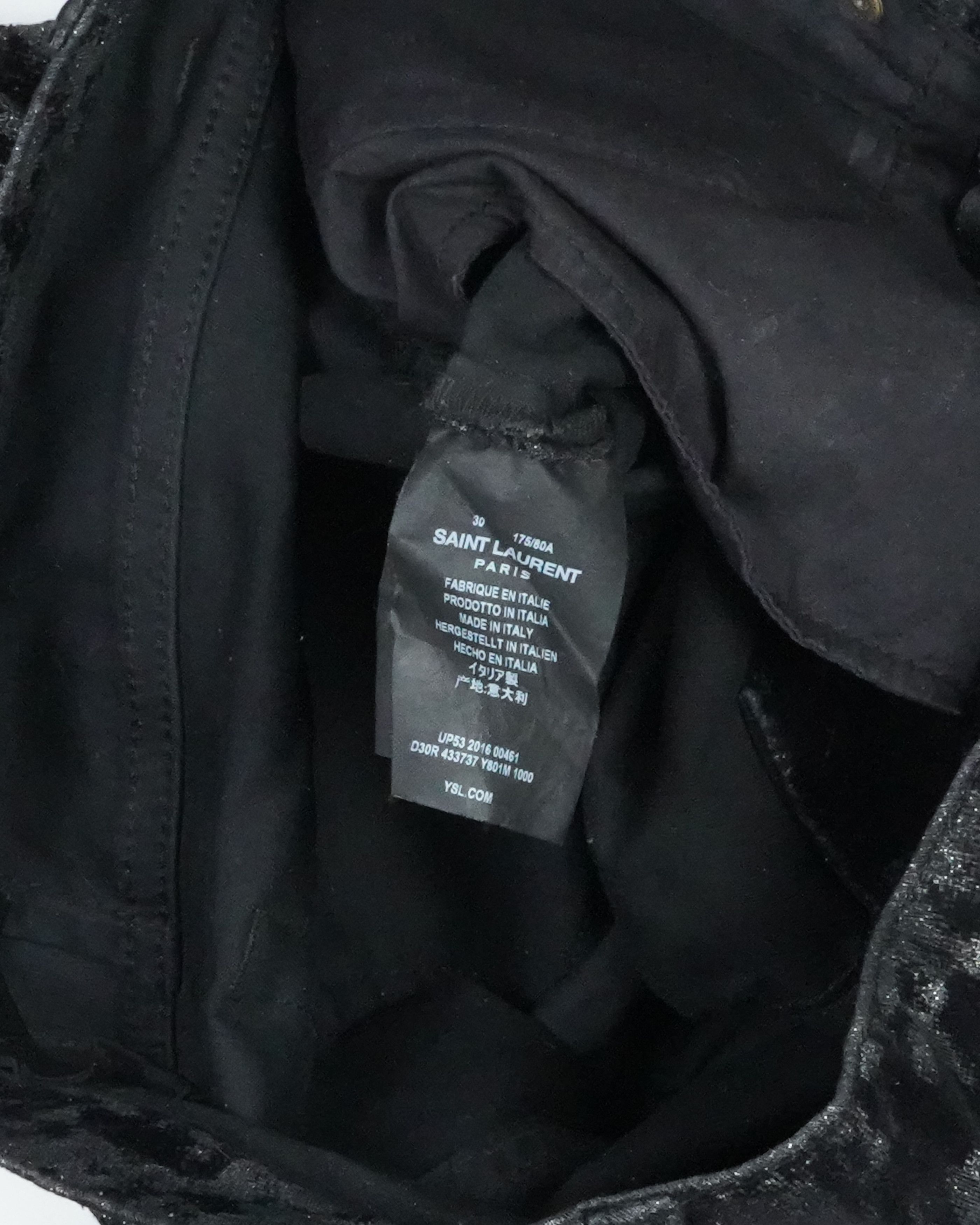 Saint Laurent Paris Saint Laurent Palladium Velvet Metallic Pants - FW16 Size US 32 / EU 48 - 5 Thumbnail