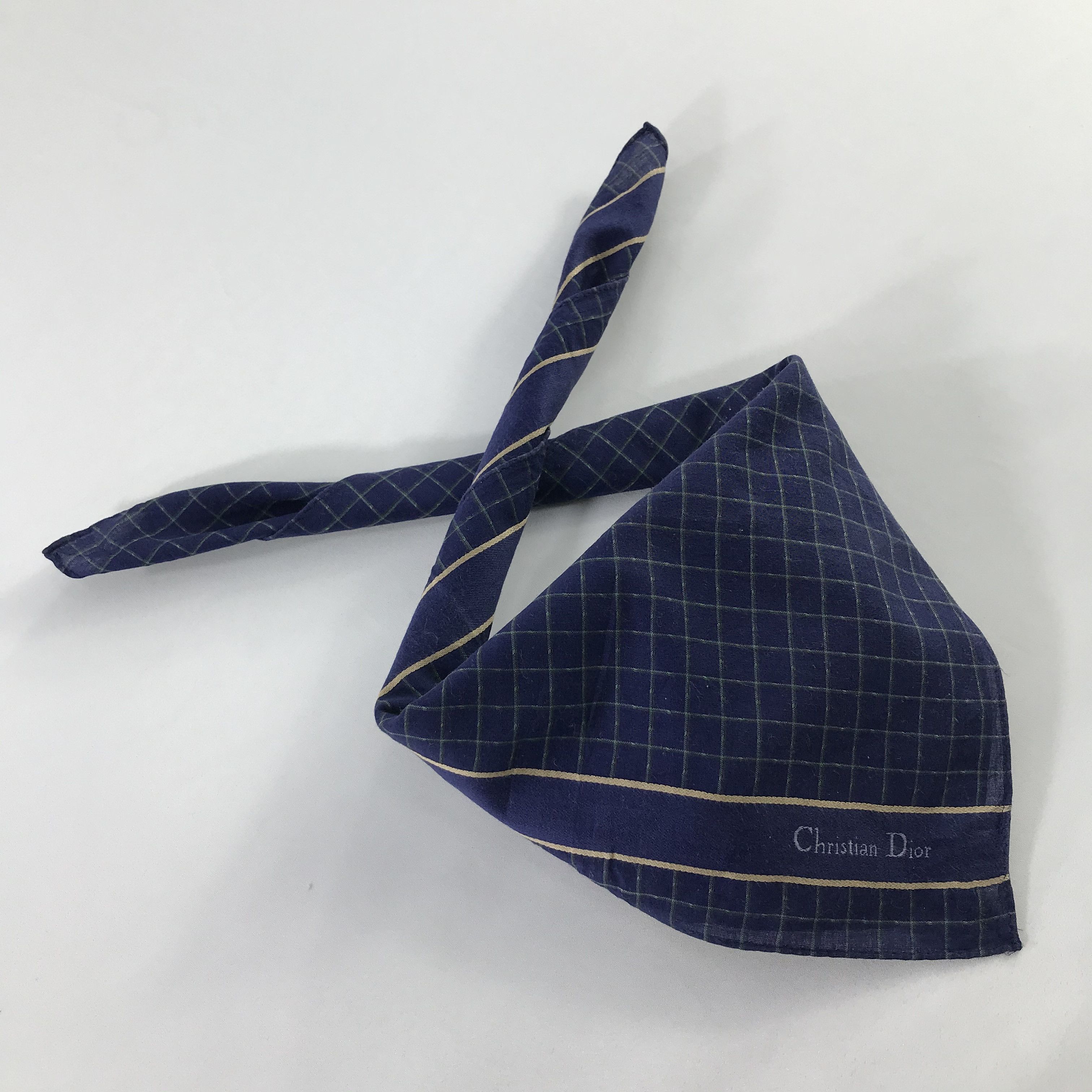 Christian Dior Monsieur × Vintage Christian Dior Bandana / Handkerchief / Neckerchief - S610 Size ONE SIZE - 4 Thumbnail