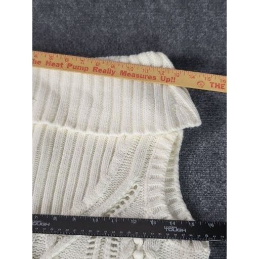 Other Piper & Blue Sweater Dress Women Sz XL White Cable Knit Cowl Size XL / US 12-14 / IT 48-50 - 3 Thumbnail
