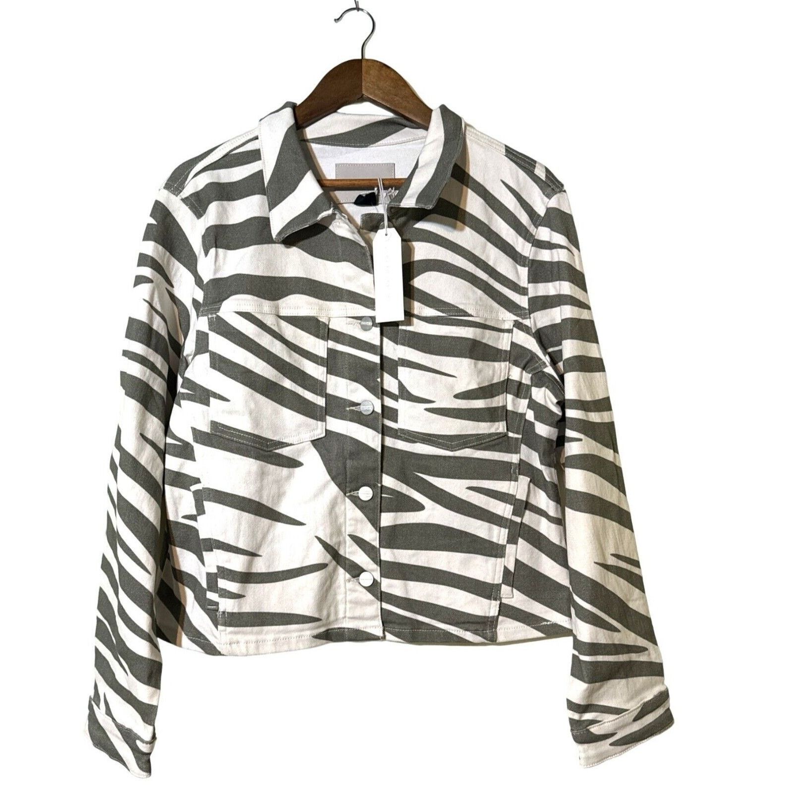 Sanctuary Sanctuary Women’s XL Jean Jacket Zebra Print New Size XL / US 12-14 / IT 48-50 - 2 Thumbnail