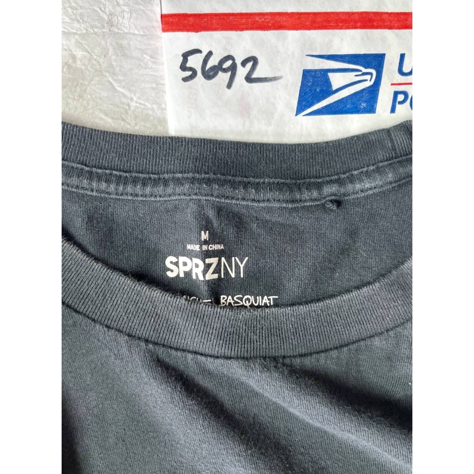 Uniqlo Uniqlo Shirt Mens M Blue SPRZ NY Jean Michel Basquiat Short Sleeve Crew Neck Graphic Print Slim T-Shirt Size US M / EU 48-50 / 2 - 7 Thumbnail