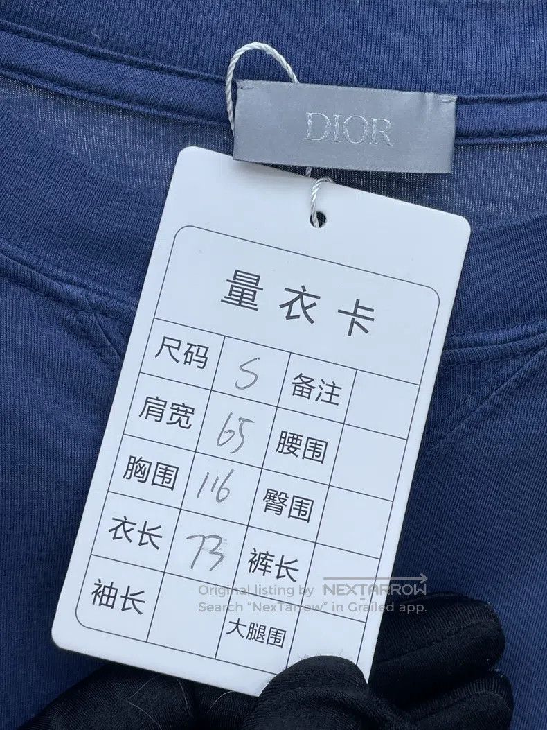 Dior Dior Blue embossed letter embroidery round-neck short-slee Size US S / EU 44-46 / 1 - 5 Thumbnail