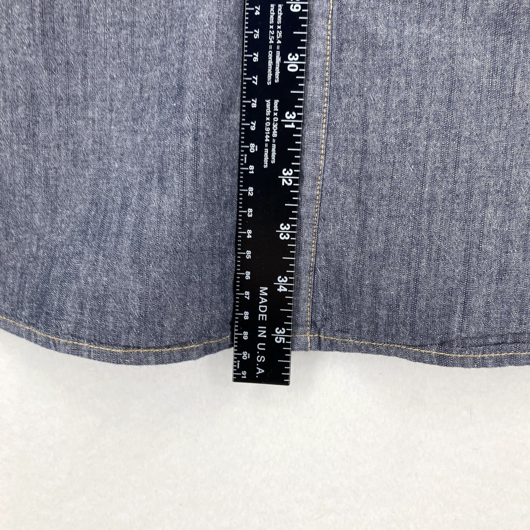 Sean John VINTAGE Sean John Shirt Mens 3XB Blue Denim Chambray Short Sleeve Button Up Hip Hop Y2K Size US XXL / EU 58 / 5 - 7 Thumbnail