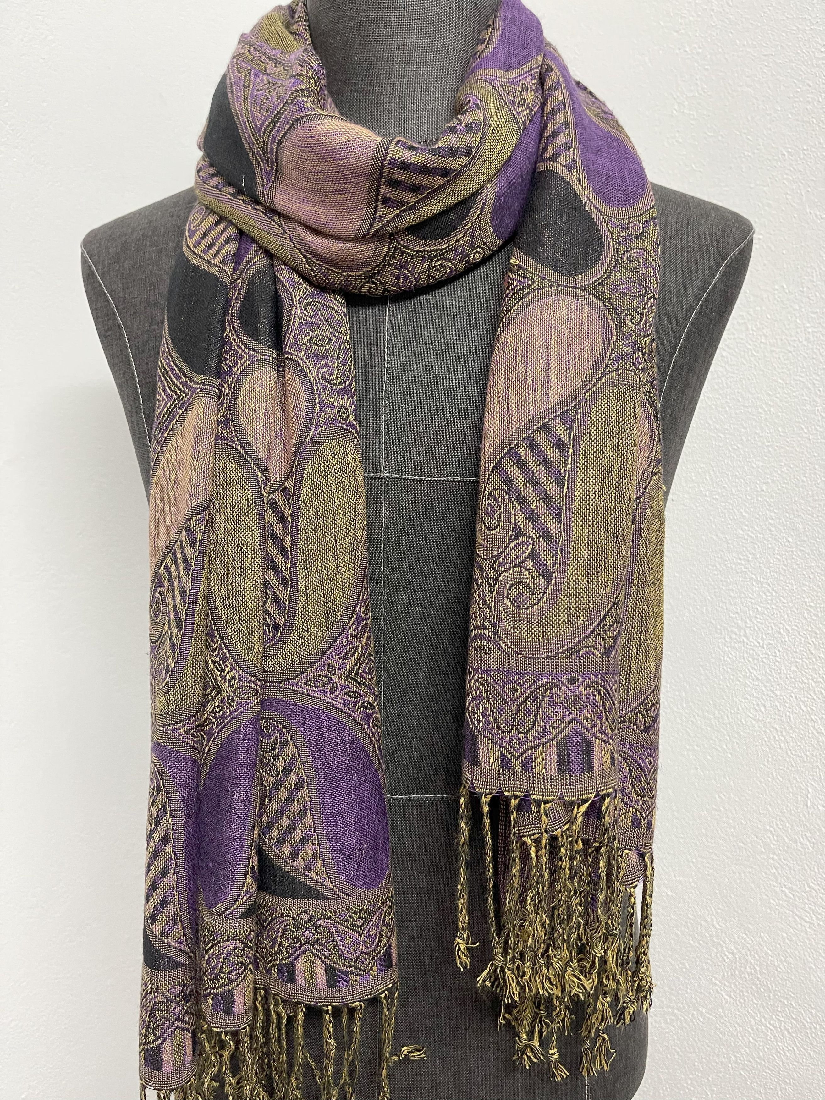 Vintage Vintage Big Size Scarves, Large-Sized Wrap Scarf, - 6081 Size ONE SIZE - 7 Thumbnail