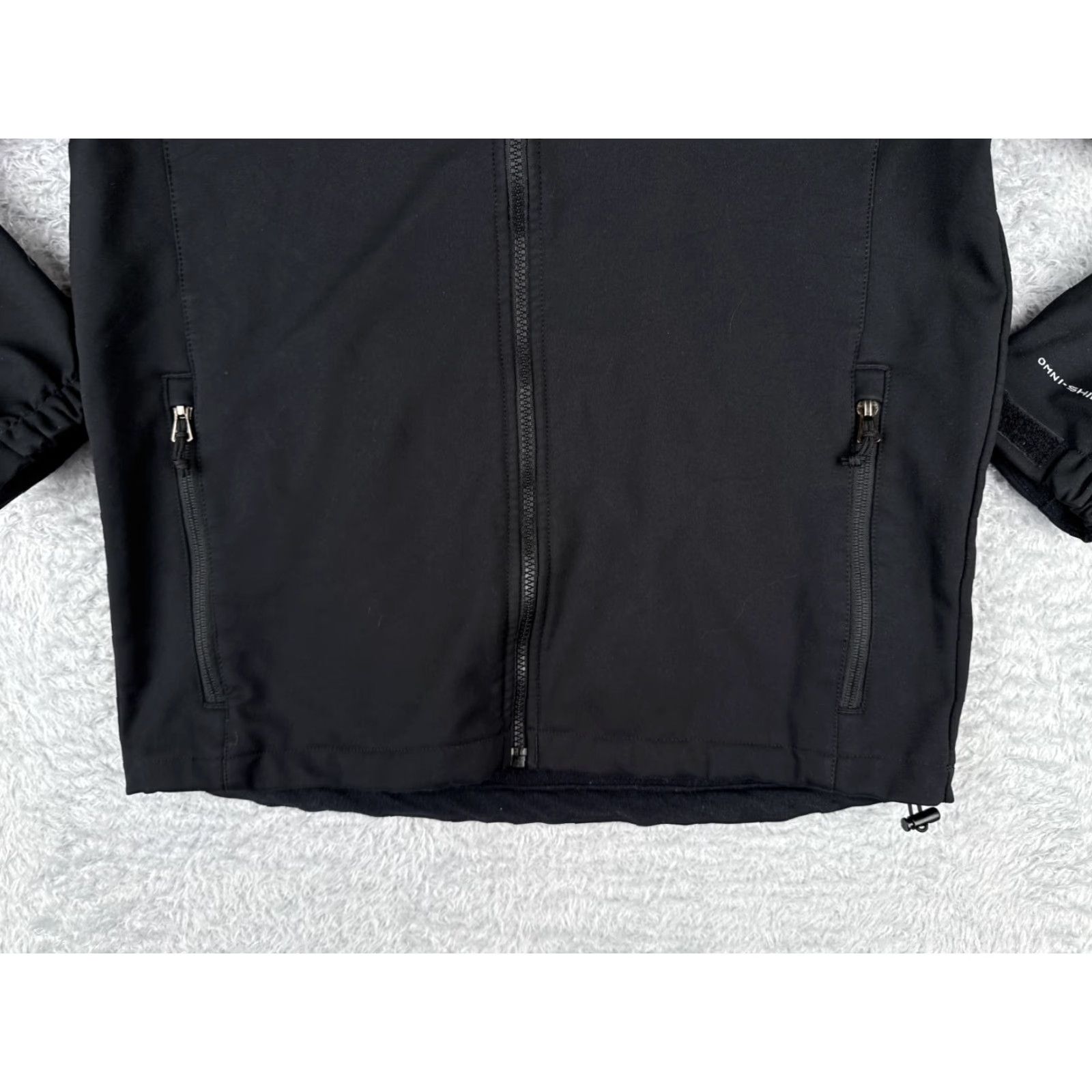 Vintage Columbia Jacket Womens Medium Black Full Zip Softshell Mock Neck Polyester Size M / US 6-8 / IT 42-44 - 5 Thumbnail
