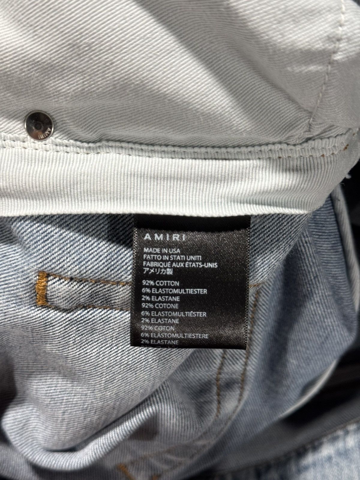 Amiri Amiri Faded Blue Distressed Knee Blowout Stacked Denim 34x33 Size US 34 / EU 50 - 7 Thumbnail