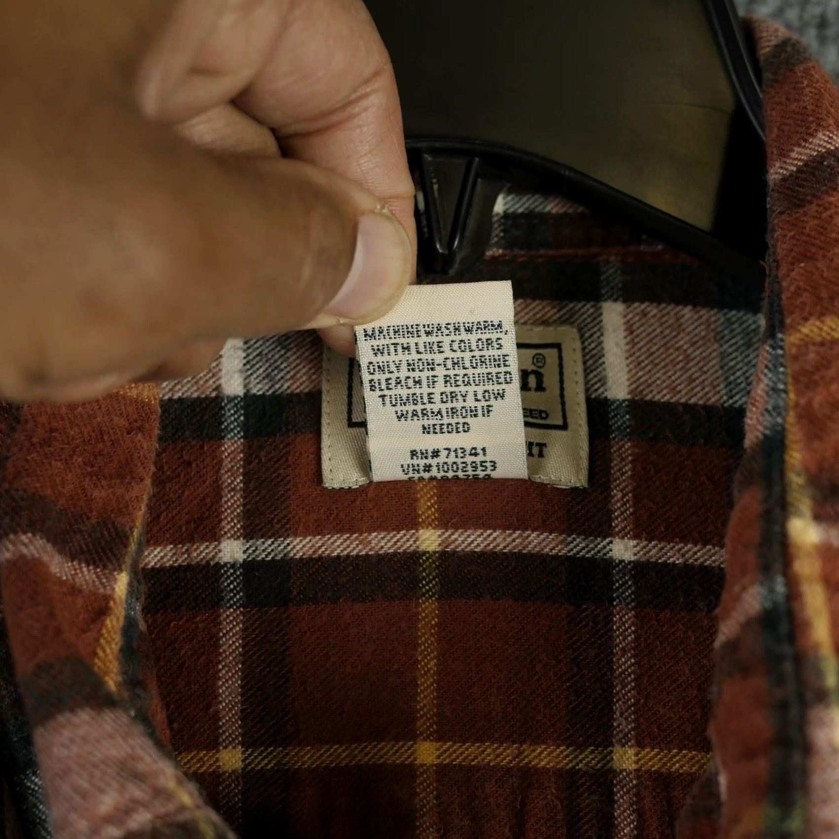 Vintage LL Bean Shirt Mens MT Brown Plaid Flannel Button-Down Sleeve Traditional Fit Size US M / EU 48-50 / 2 - 4 Thumbnail