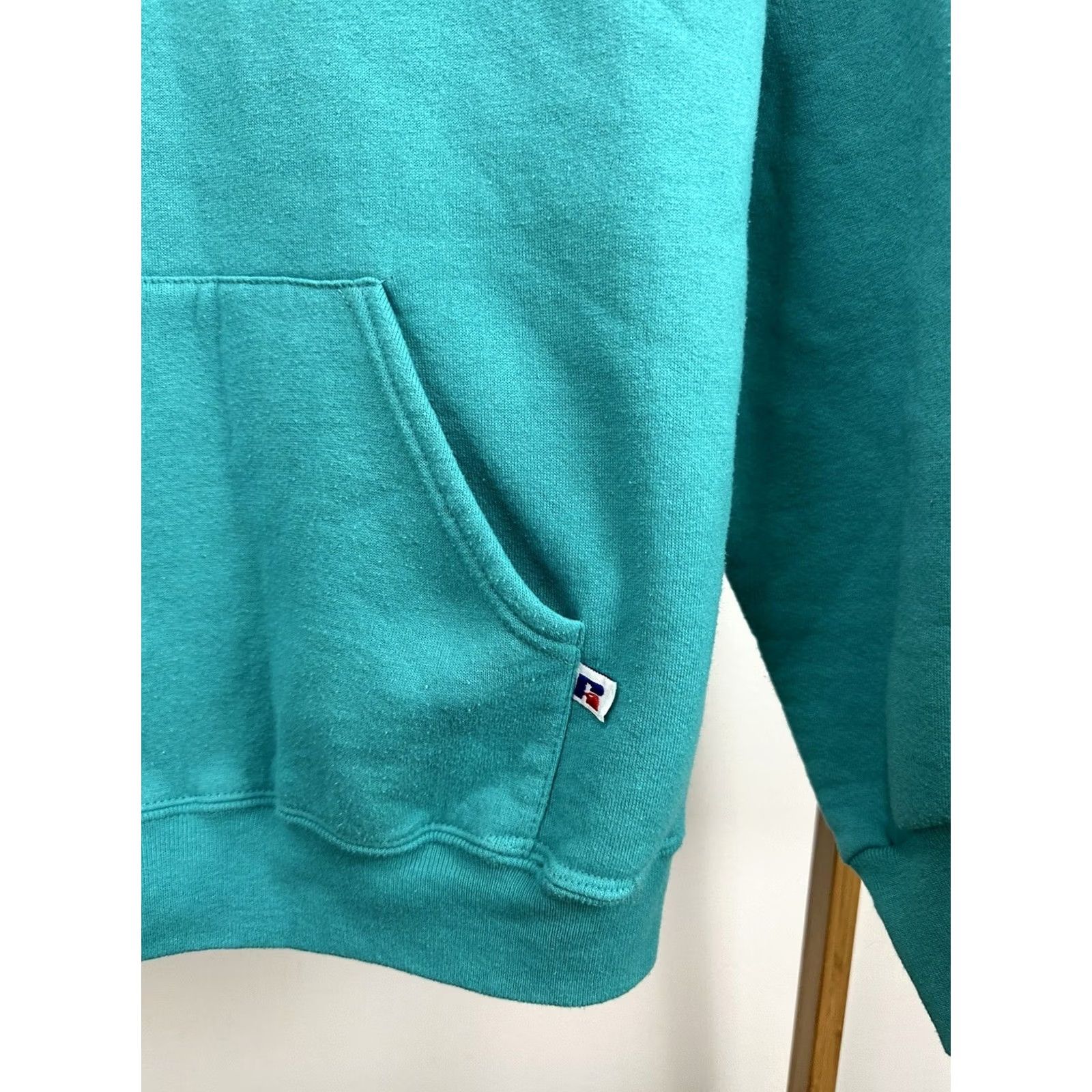 Russell Athletic VINTAGE Russell Athletic Hoodie Mens M Teal 50/50 90s Sweatshirt Pullover Size M USA Size US M / EU 48-50 / 2 - 4 Thumbnail