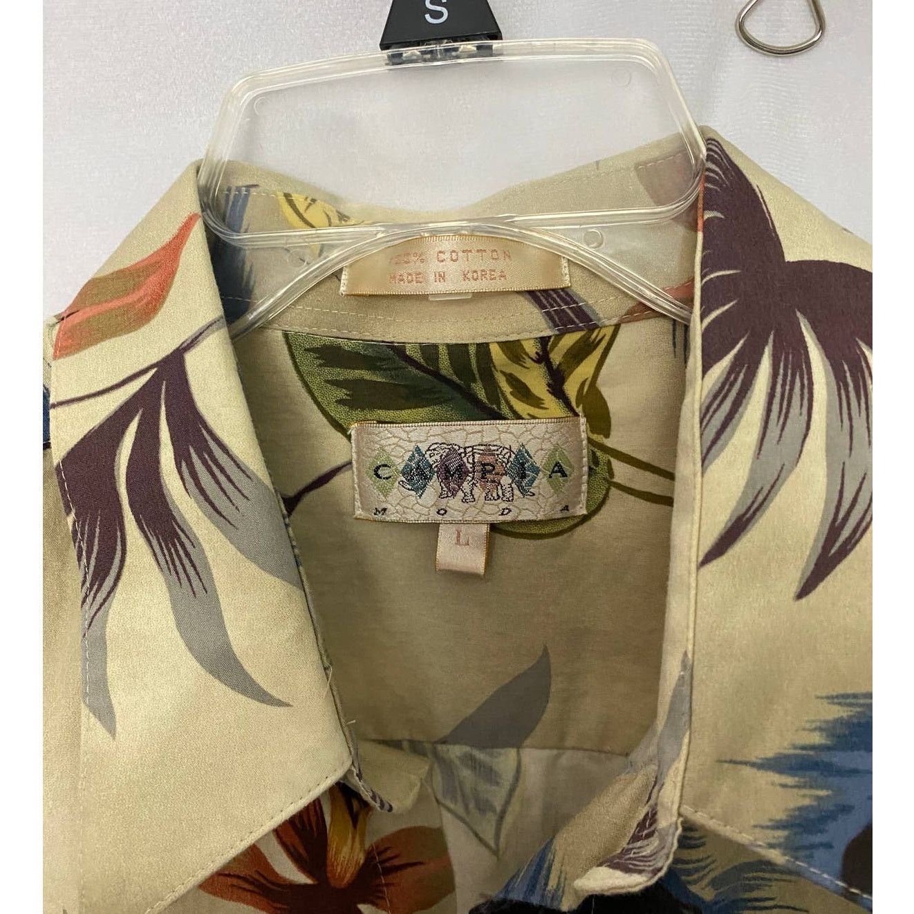 Campia Moda Campia Moda Hawaiian Cotton Short Sleeve Camp Shirt Large Size US L / EU 52-54 / 3 - 4 Thumbnail