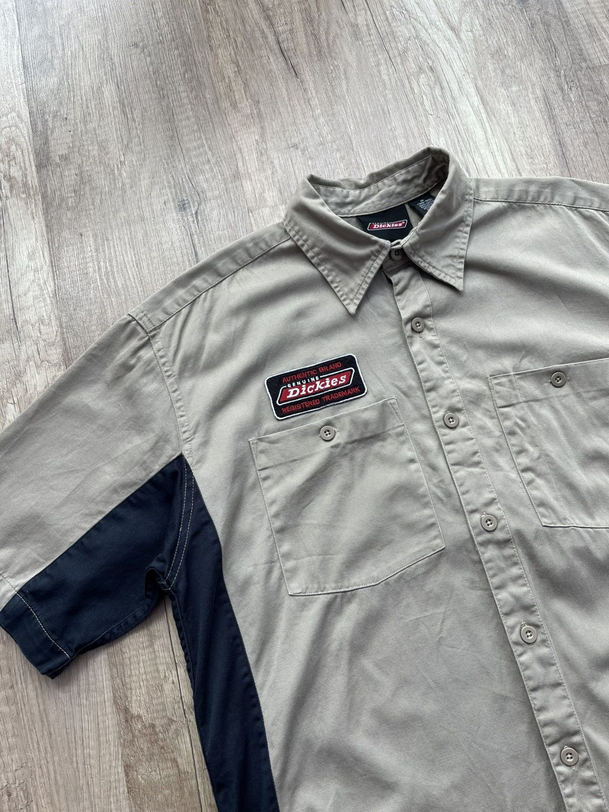 Dickies × Vintage Dickies Short Sleeve Shirt Beige Cotton Size M Size US M / EU 48-50 / 2 - 2 Thumbnail