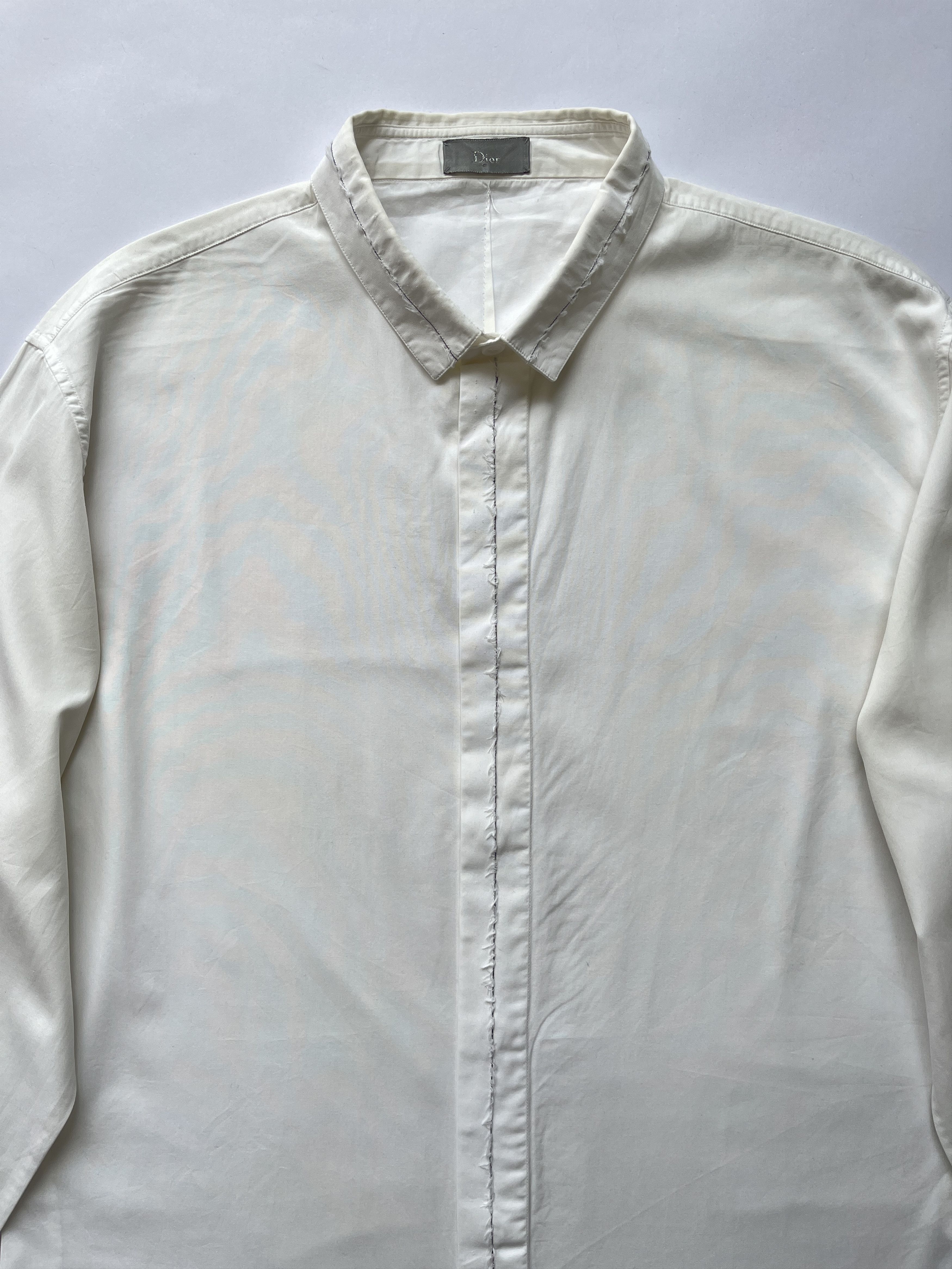 Dior ⚡️QUICK SALE⚡️Dior KVA White Button Up Shirt with Detailing Size US L / EU 52-54 / 3 - 3 Thumbnail