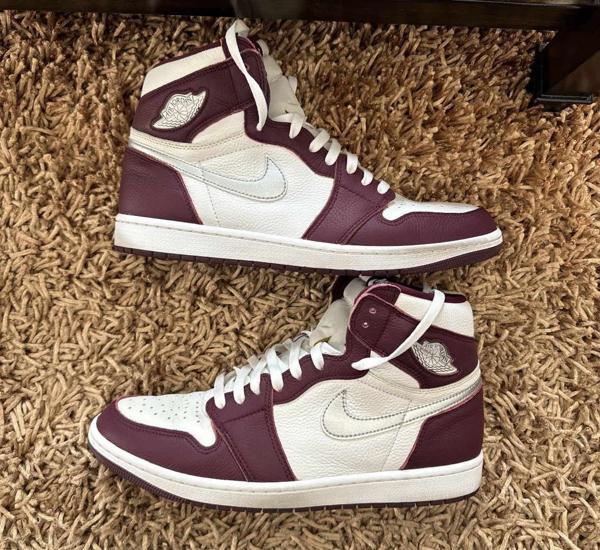 image of Nike Jordan 1 Bordeaux Shoes, Men's (Size 11.5)