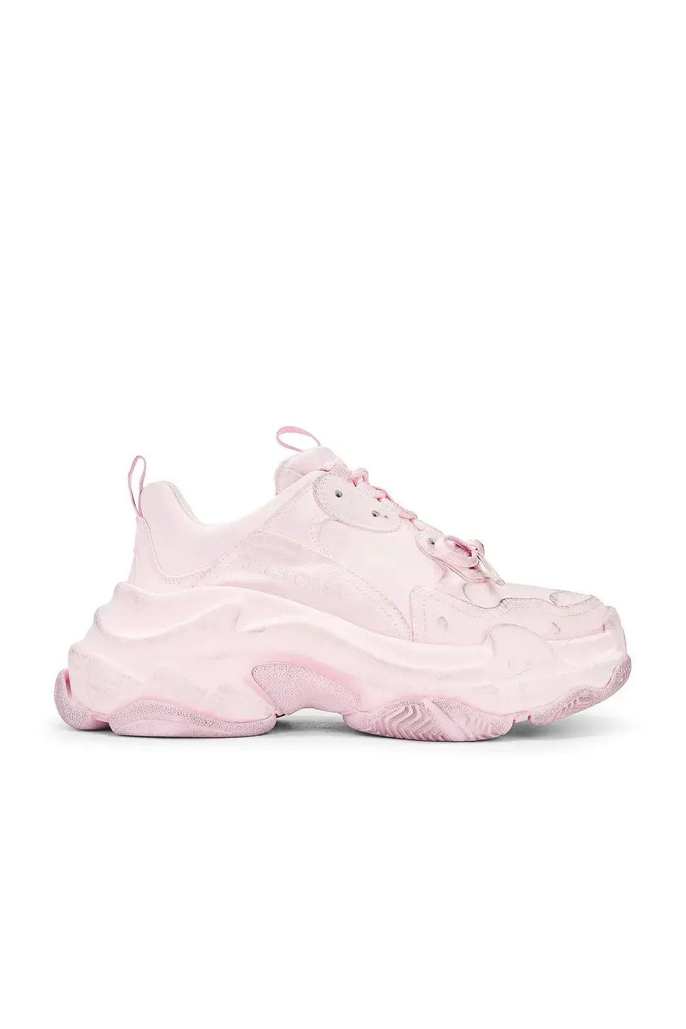 Balenciaga o1w1db10526 Triple S Satin Sneakers in Pink Size US 5 / IT 35 - 1 Thumbnail