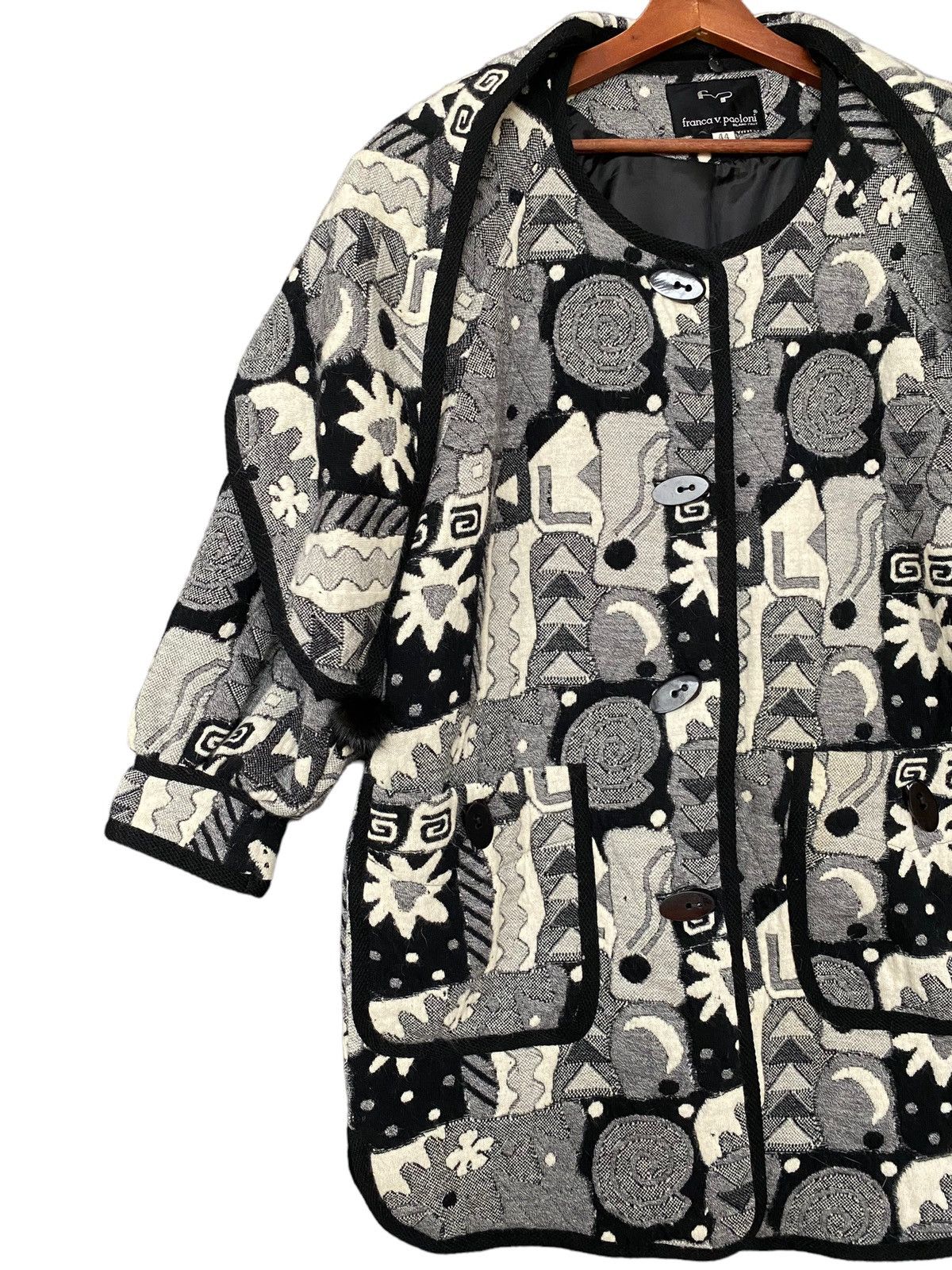 Japanese Brand × Vintage Vintage Brand Franca V Paoloni Patchwork Jacket 1990s Size US S / EU 44-46 / 1 - 3 Thumbnail